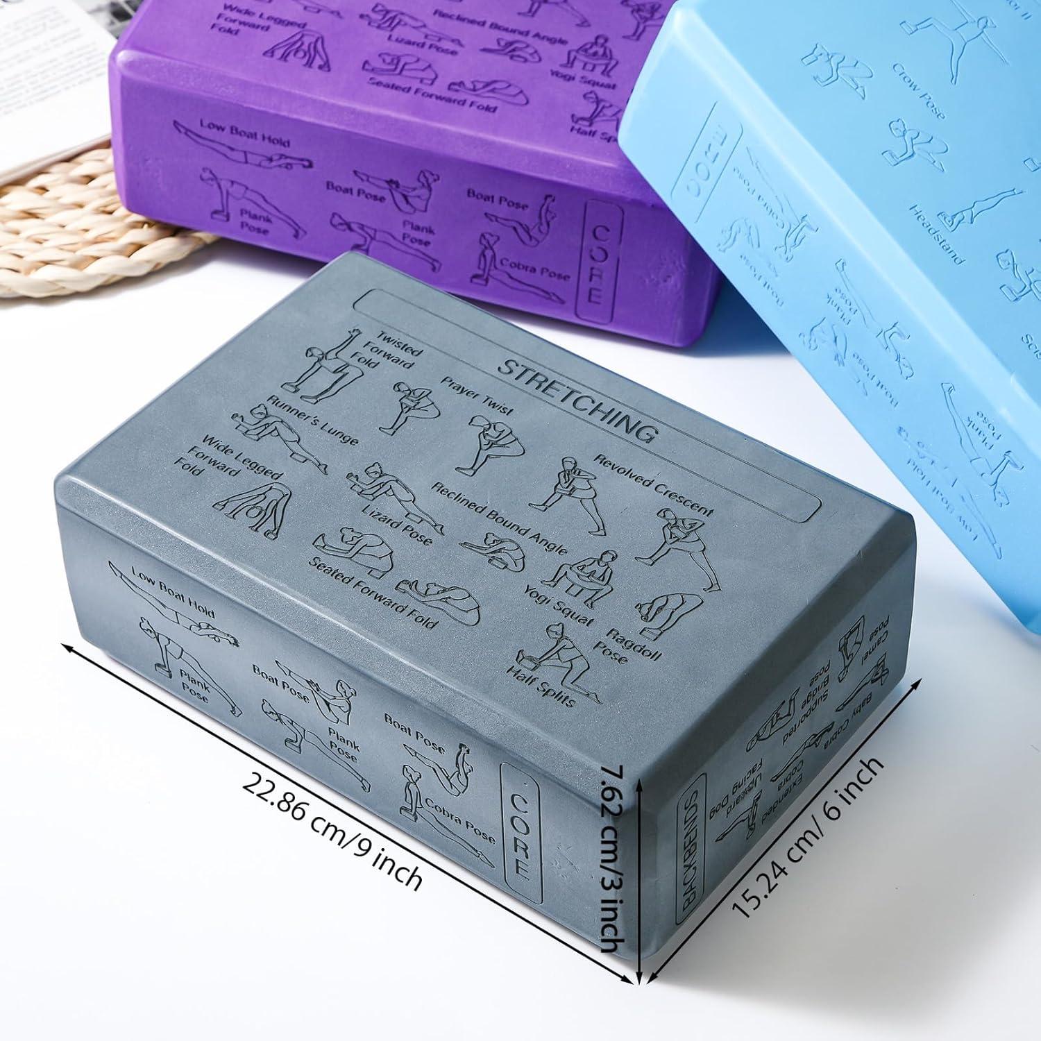 Bloques de Yoga de Corcho Halloscume 2 Piezas Antideslizantes