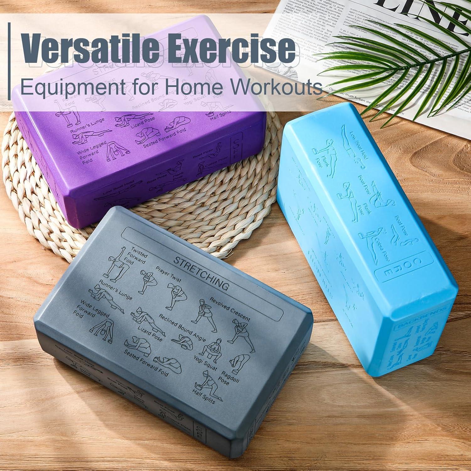 Bloques de Yoga de Corcho Halloscume 2 Piezas Antideslizantes