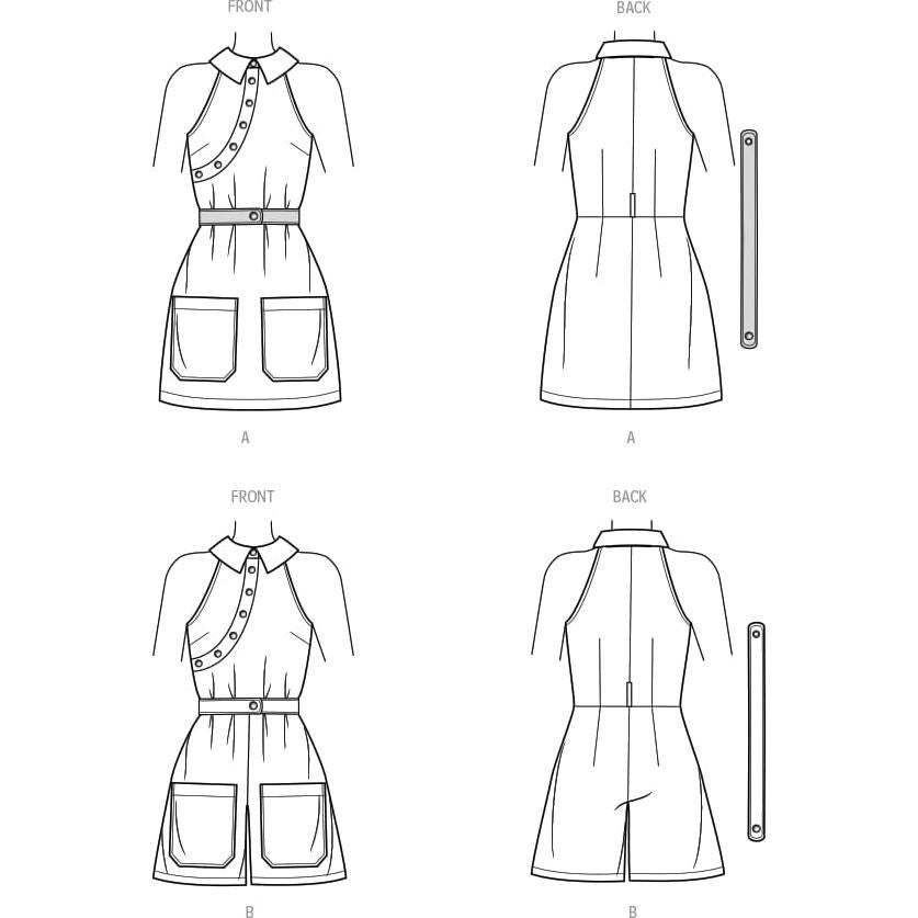 Patrones de Costura McCall's ME2030 para Vestido y Mono Tallas 8-16