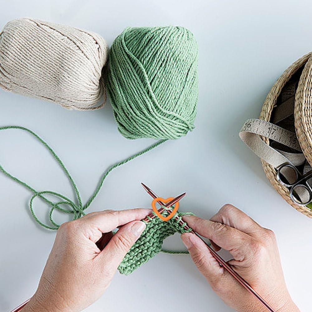 72Pcs 6 Colors Heart Metal Stitch Markers Safety Pins Mixed Color Charms Crochet Baking Paint Iron Pendant Clothing Tag Knitting Stitch Markers for DIY Project Sewing Craft