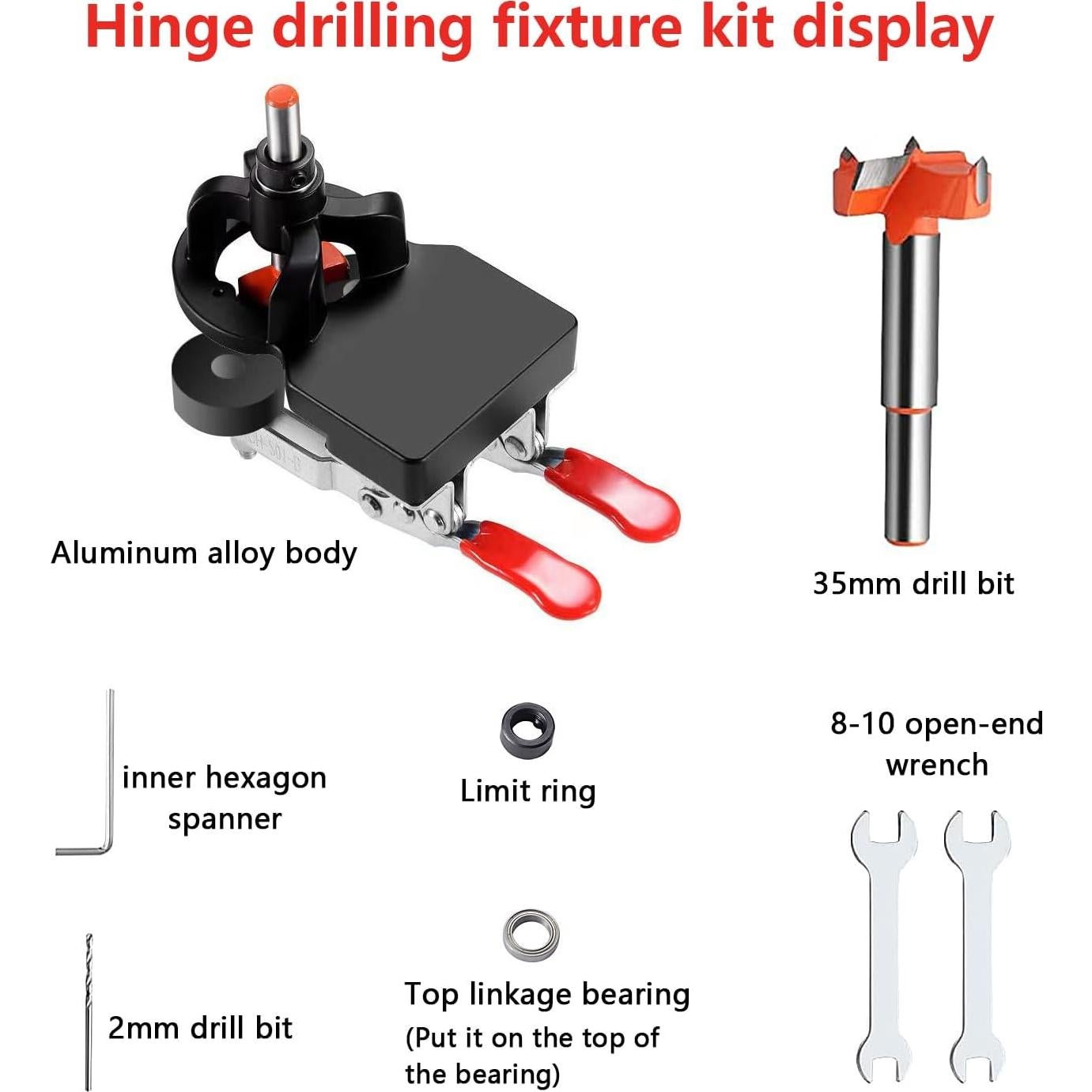 Plantilla de Bisagra de Puerta 35mm JEEJINYAN Ajustable