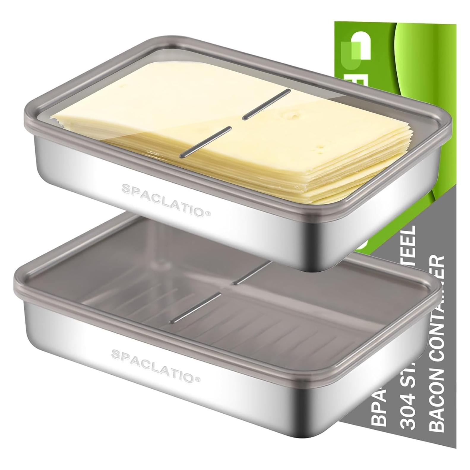 Contenedor Hermético de Queso Spaclatio 1.24L Acero Inoxidable