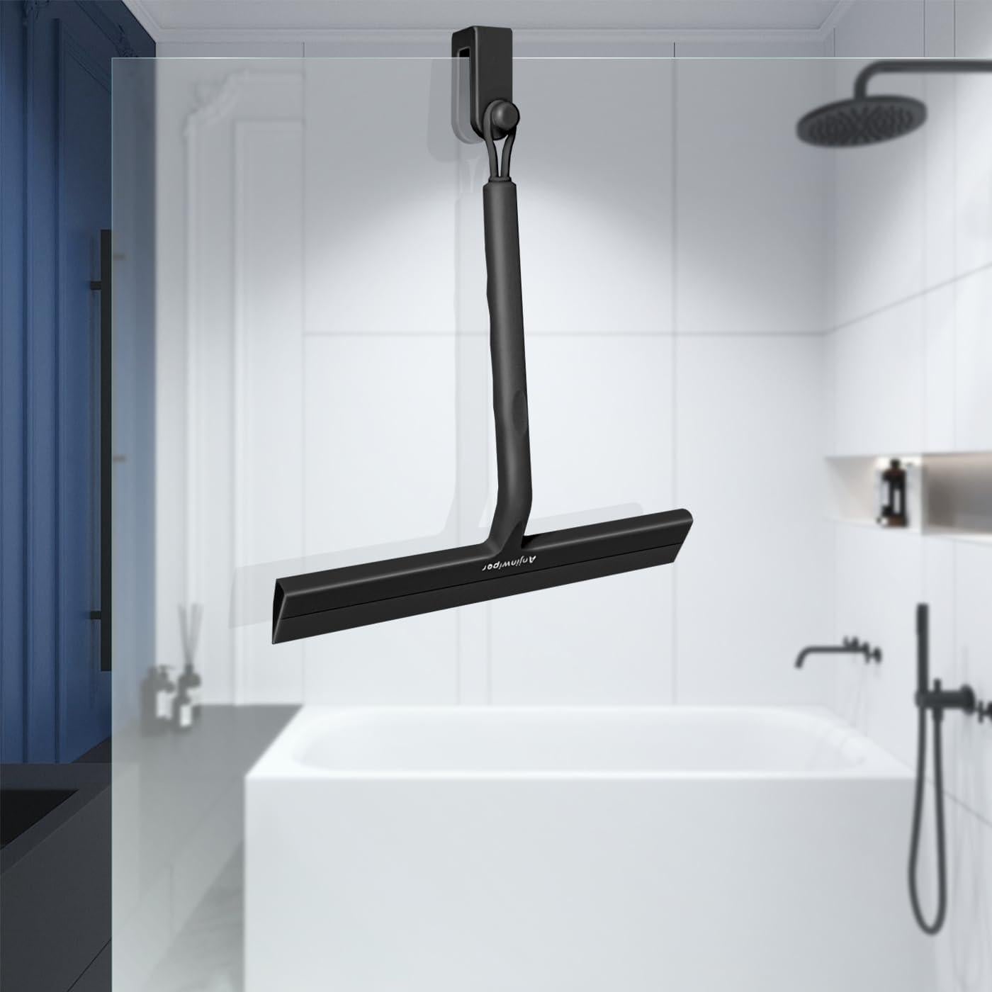 Raspador de Ducha Anjinwiper 21.84 cm Negro Multiusos