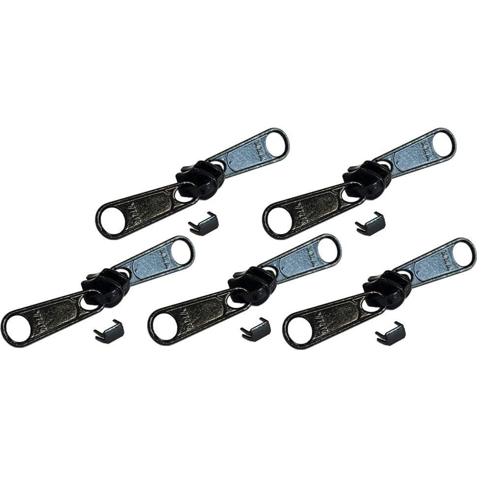 Deslizadores de cremallera YKK #5 no bloqueables - 3 unidades