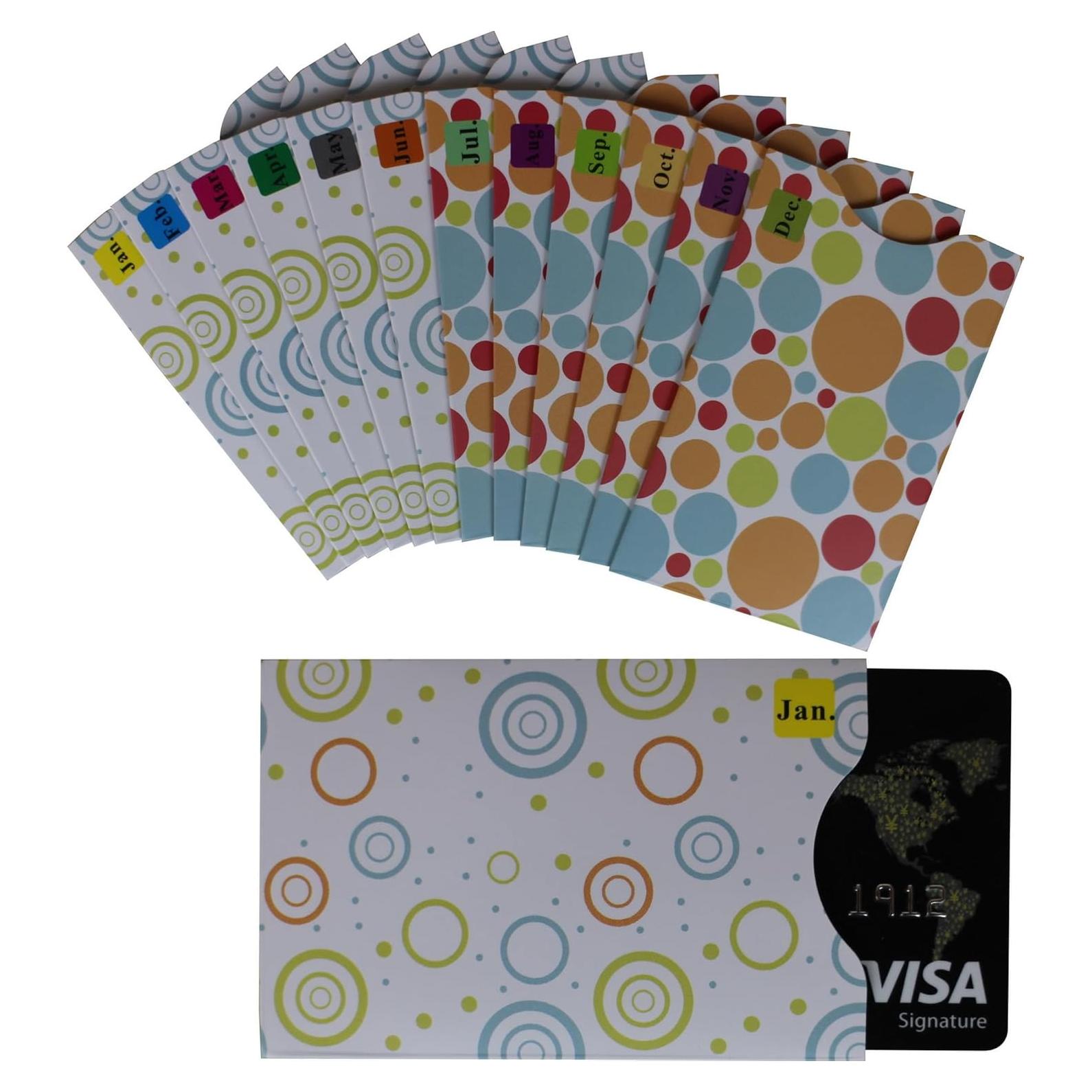 Juego de 12 Fundas Bloqueadoras RFID Larian 8.7x5.8 cm