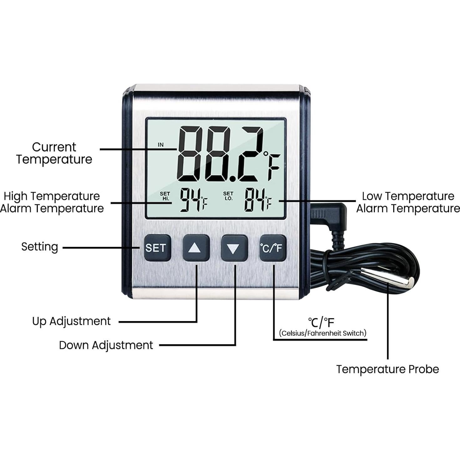 Termómetro Digital para Refrigerador y Congelador Huijigemy -50°C a +70°C