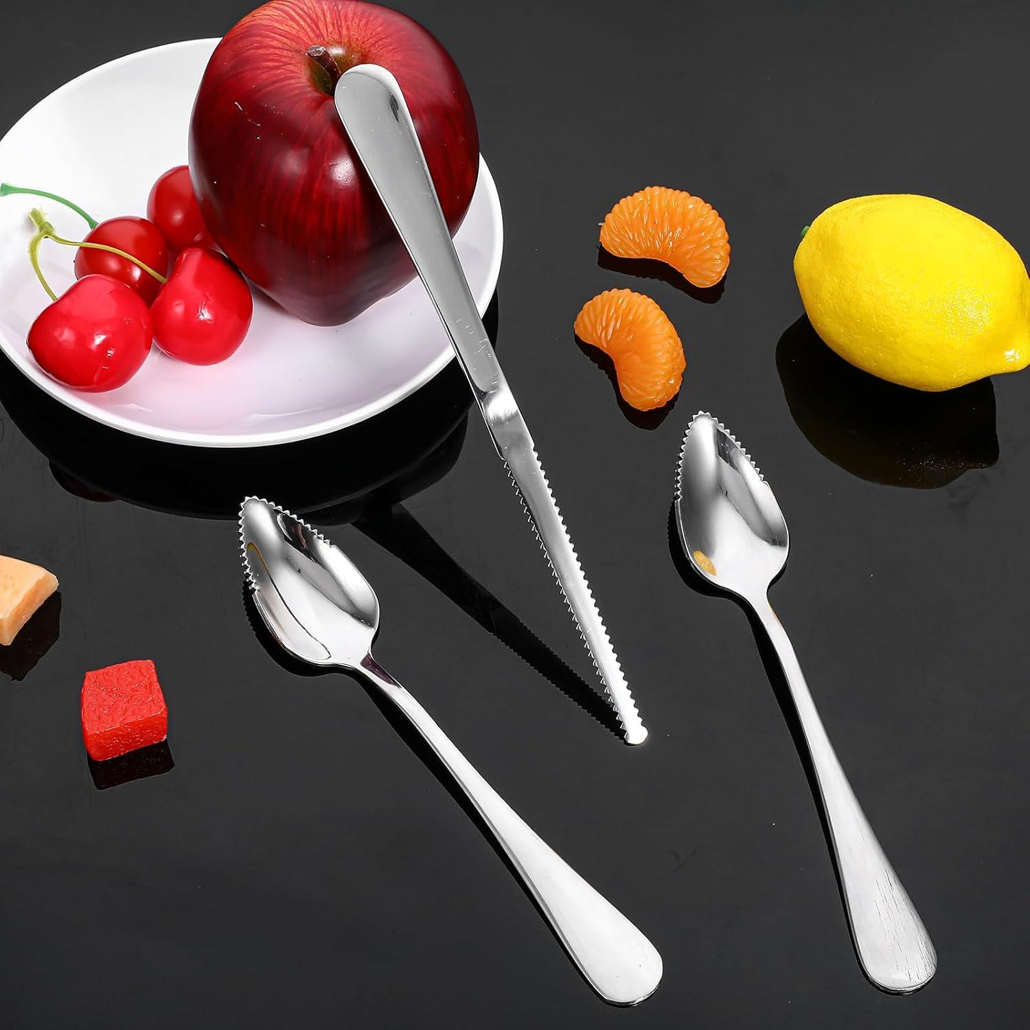 Conjunto Cuchara y Cuchillo de Pomelo Giantree - Acero Inoxidable