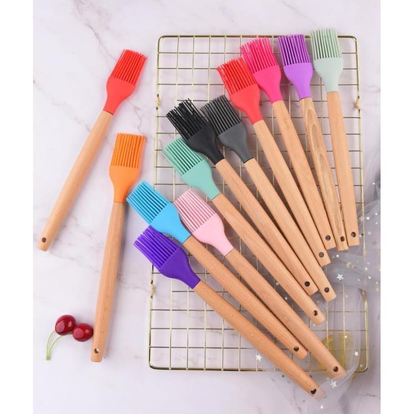 Brocha de Silicona ASEANAO con Mango de Madera - 27.94 cm