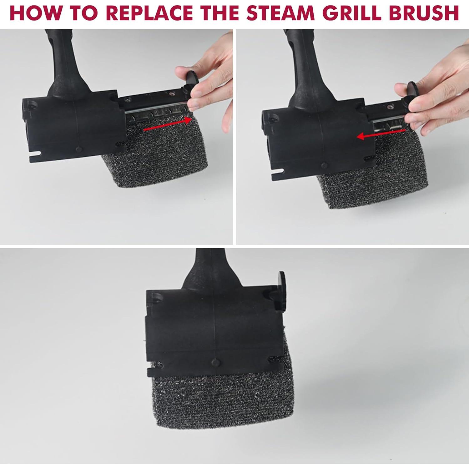 2 Pack Replaceable Cleaning Head, Grill Brush Bristle Free