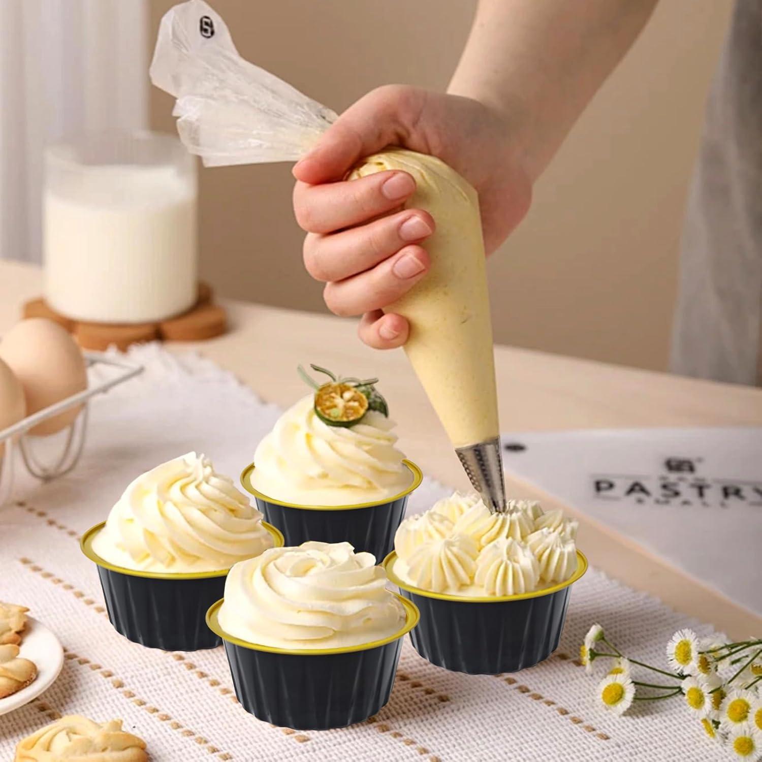 100 Moldes de Aluminio Desechables QZV 125ml con Tapas