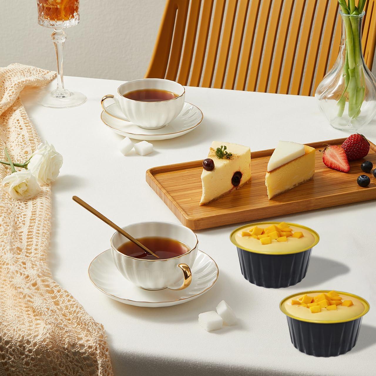 100 Moldes de Aluminio Desechables QZV 125ml con Tapas