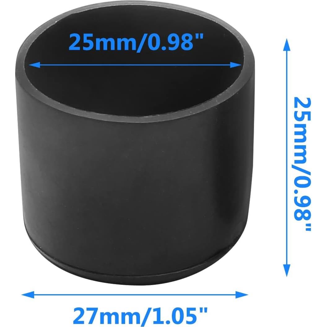 20 Tapones Redondos de PVC para Patas de Sillas Uenhoy 25mm