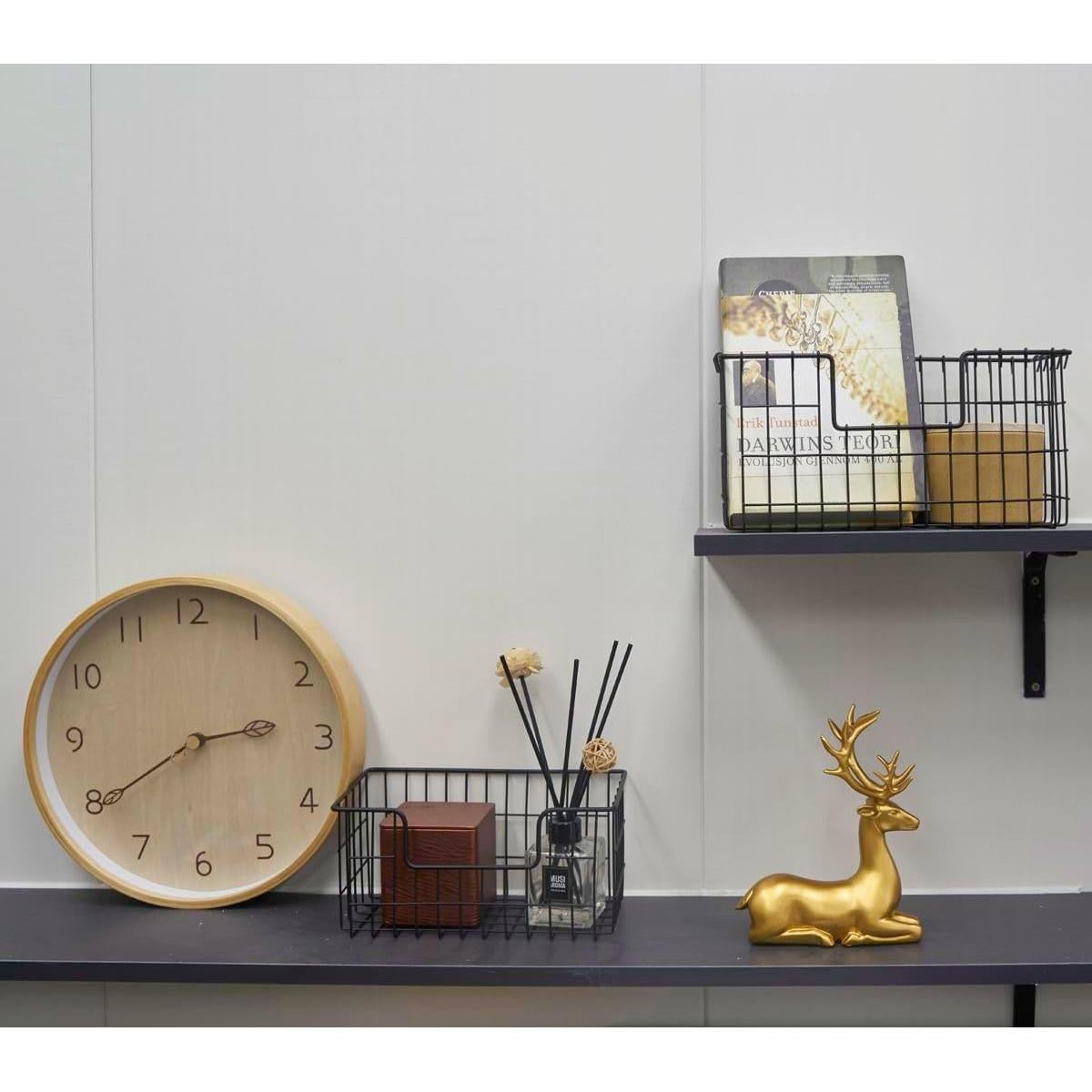 Cesta de Almacenamiento Colgante JUNCHU CHERRY 2 Piezas Negra