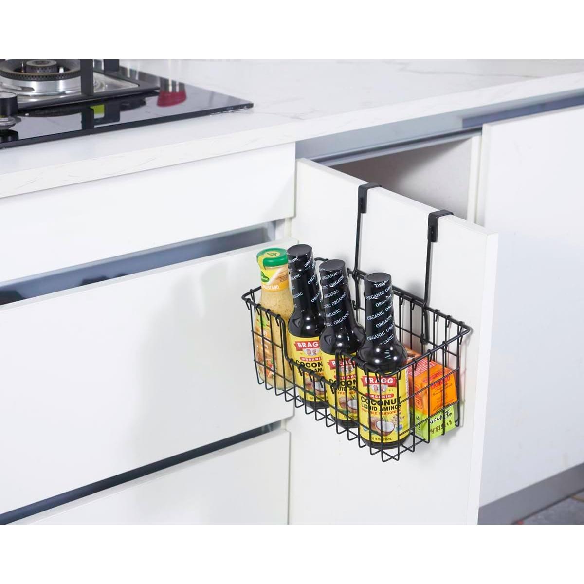 Cesta de Almacenamiento Colgante JUNCHU CHERRY 2 Piezas Negra