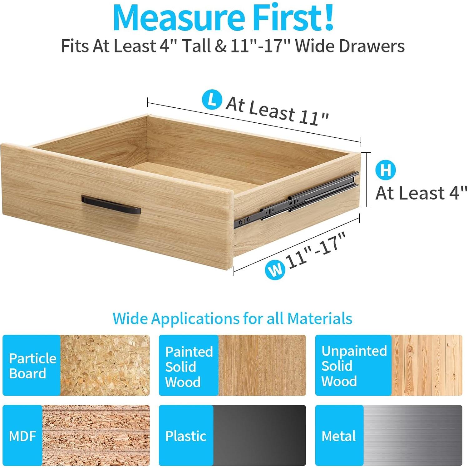 Organizador de Cajones Ajustable NTQNOIKA 4 Paquete Blanco