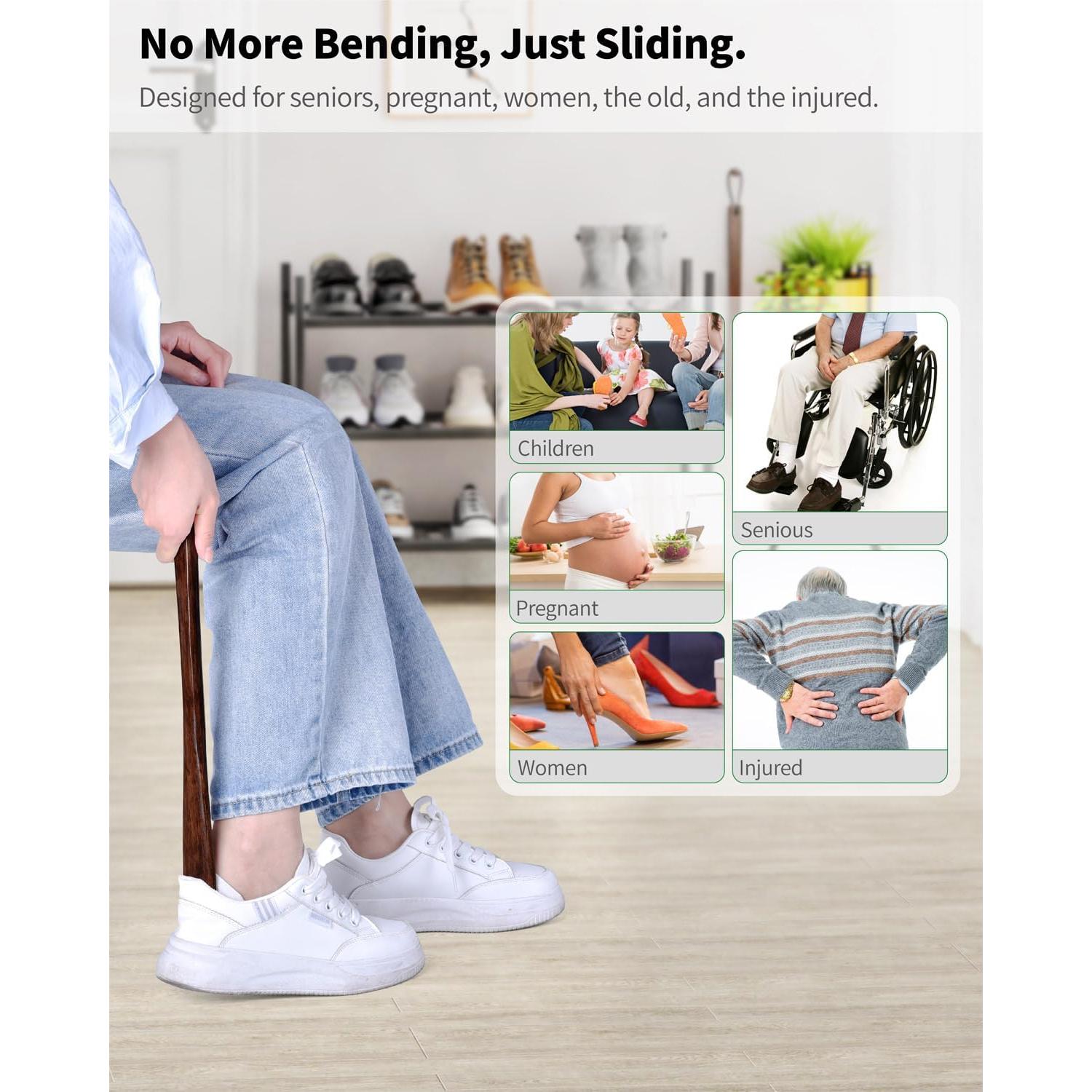 Estante para zapatos 3 niveles VOPOG Bambú Negro 68.6x28.2 cm