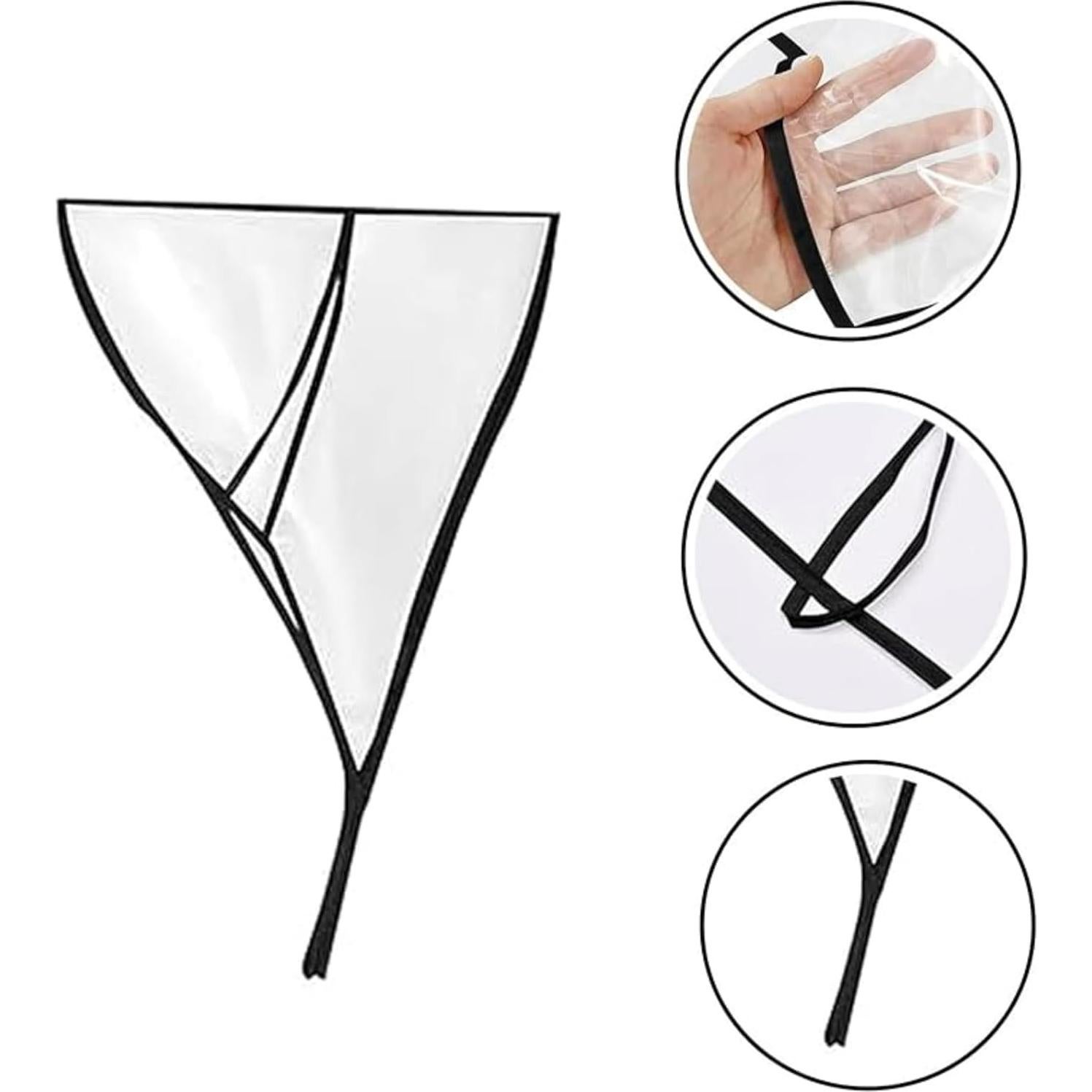 Gorro de Lluvia Impermeable Hufopik con Visera Transparente - 4 Piezas