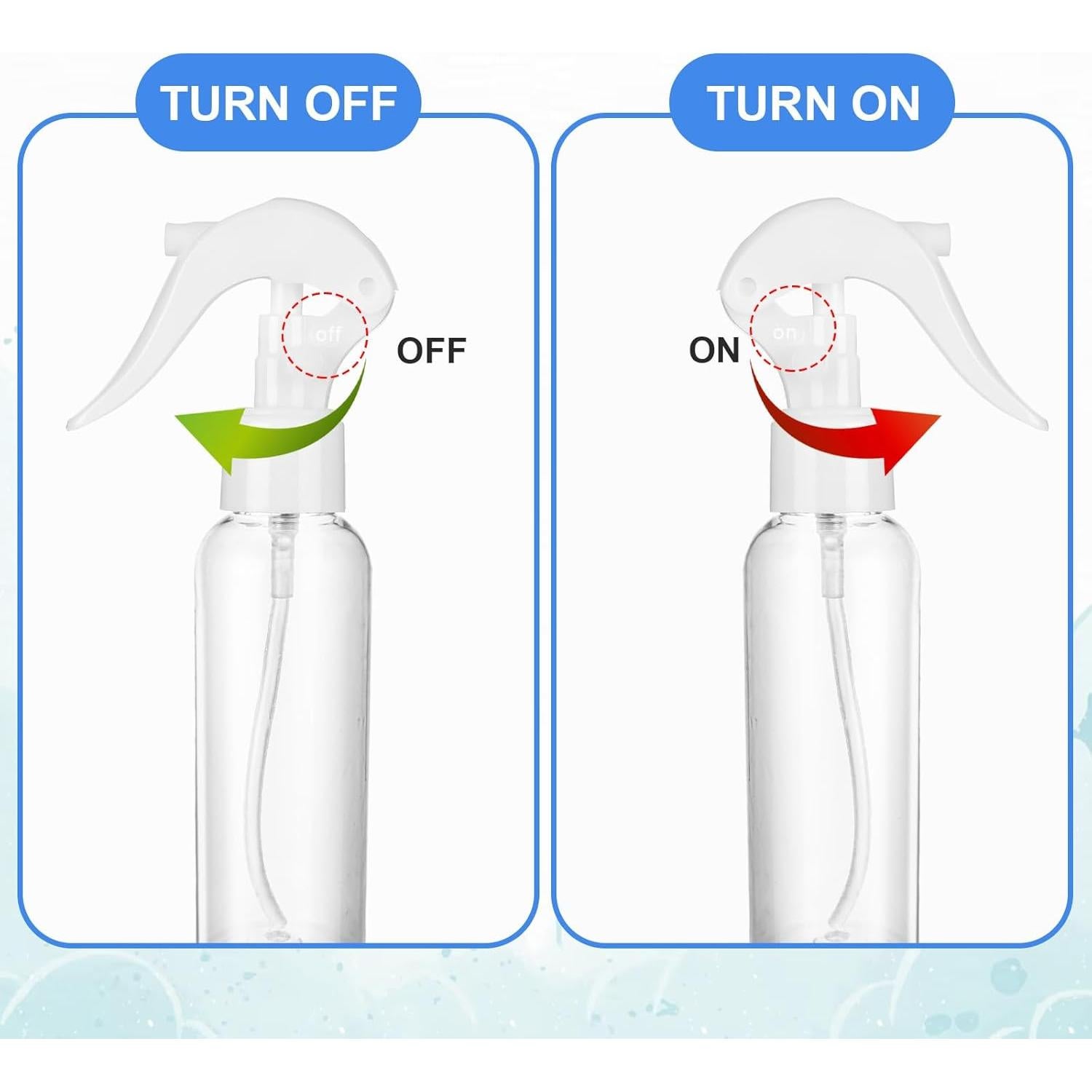 Molain 8 Botellas de Spray 100ml A Prueba de Fugas Negro