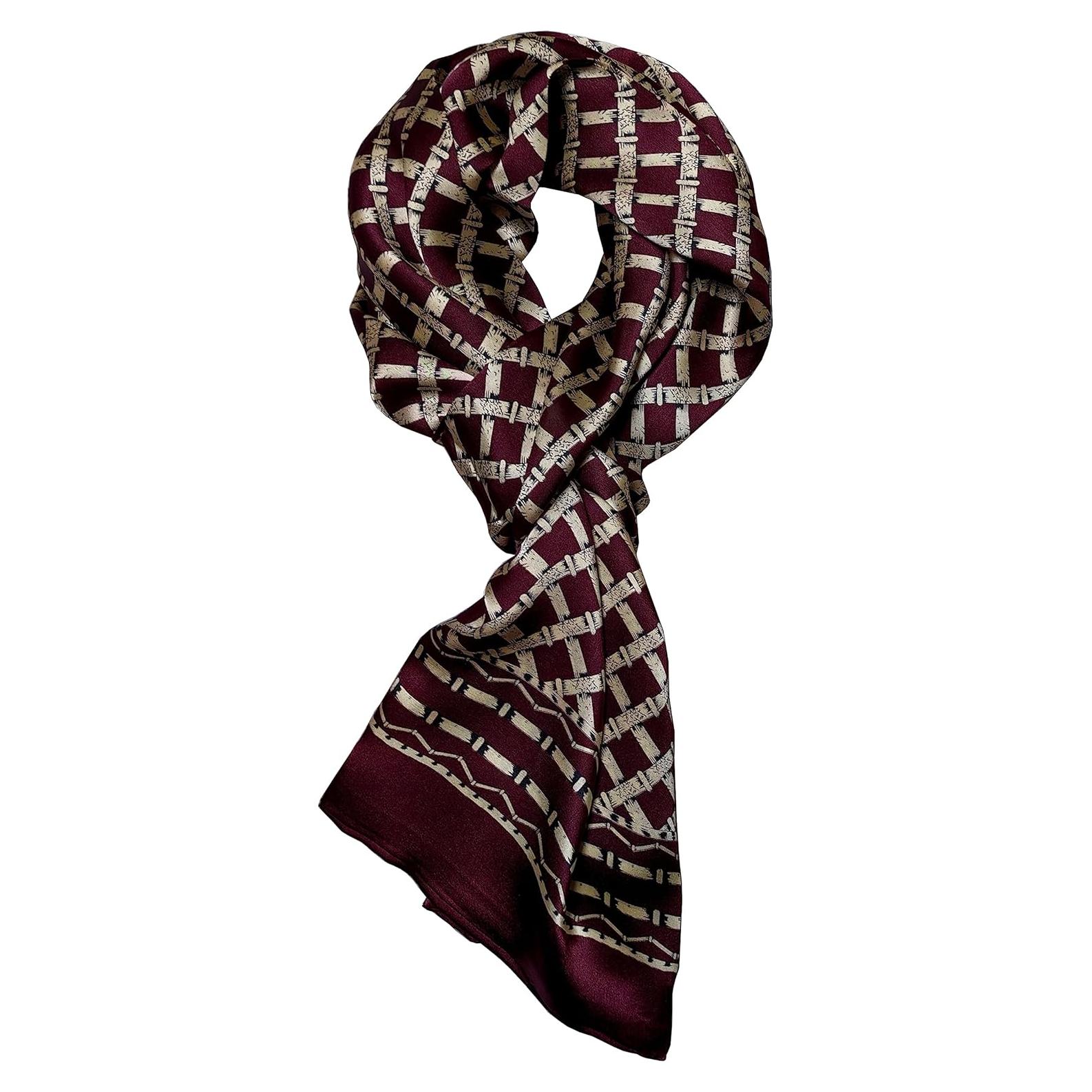 Bufanda de Seda 100% Ellettee 28x160 cm Hombre Lujo