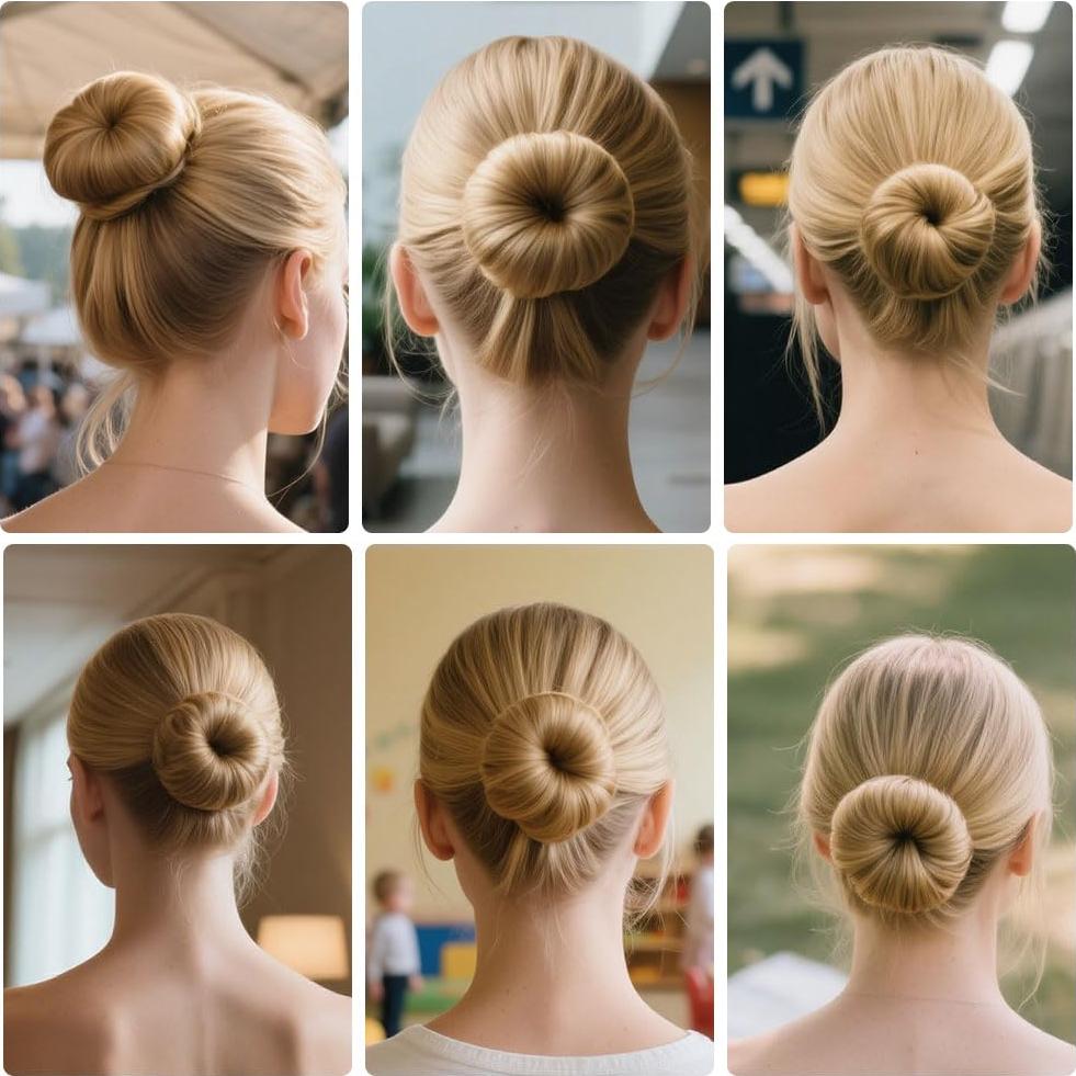 Juego de Formadores de Moño para Cabello 49 Piezas Beige