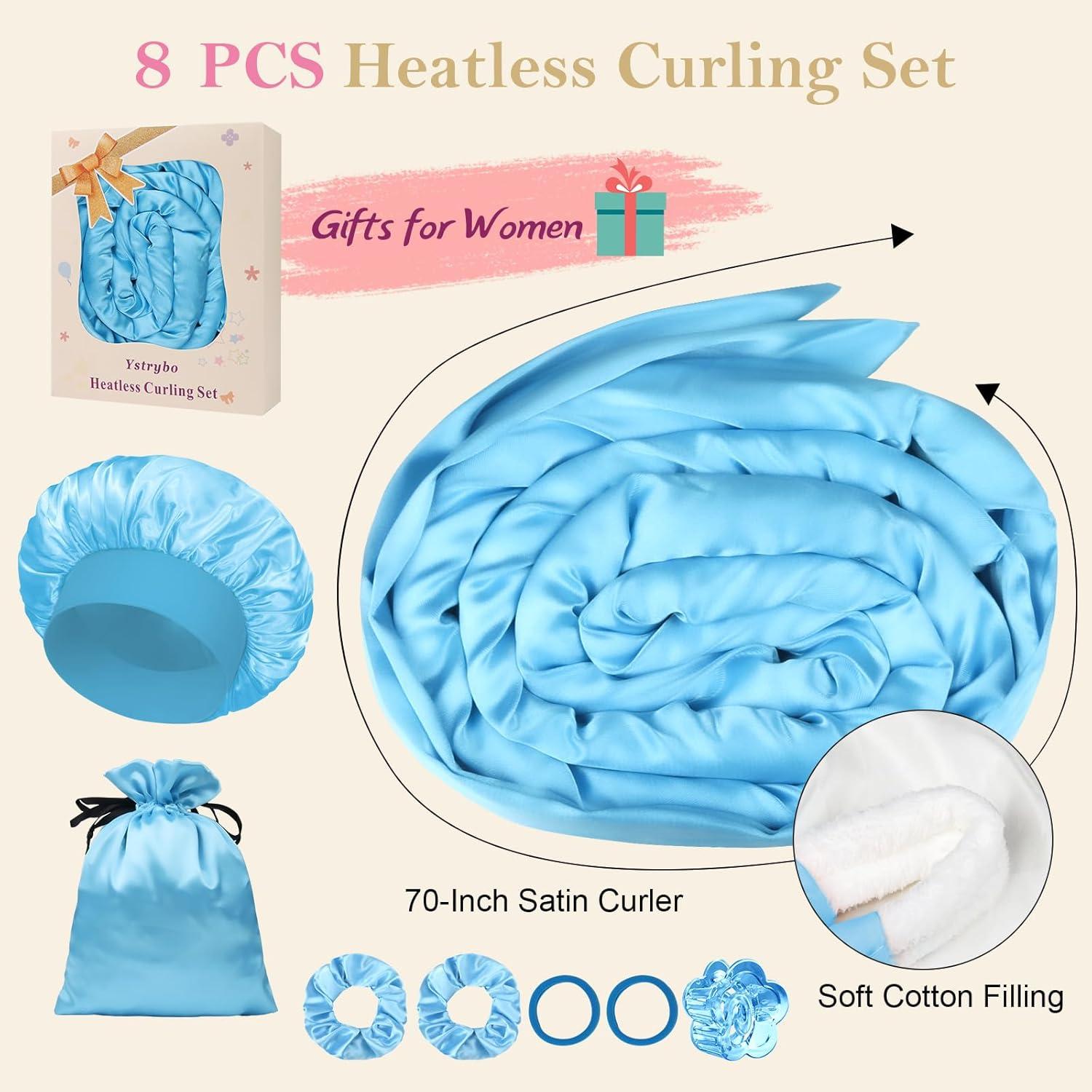 Rizador de Cabello Sin Calor Ystrybo - 8 Piezas Azul