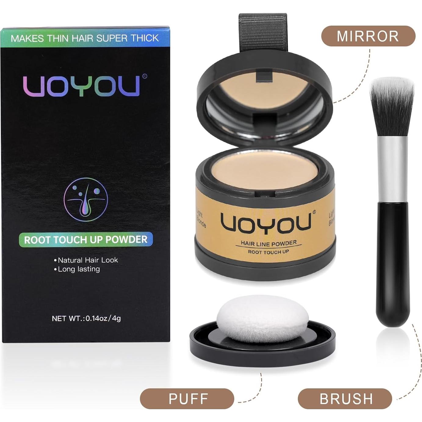 Polvo para Retoque de Raíces UOYOU 4g Rubio Oscuro