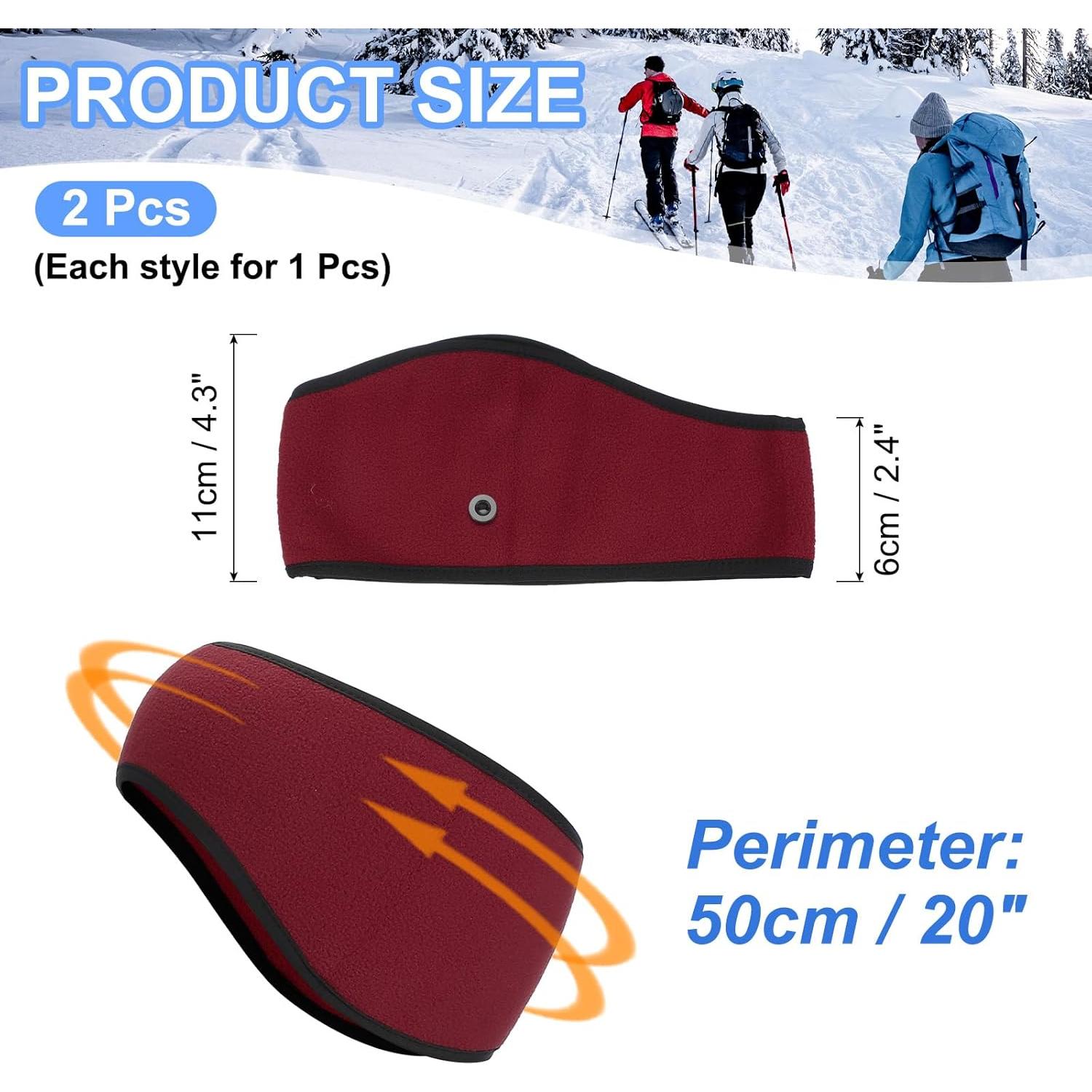 Banda Calentadora de Oídos PATIKIL Forro Polar 2 Piezas