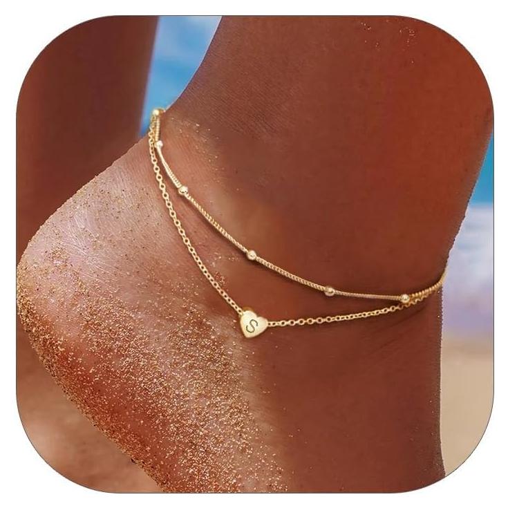 Pulsera de Tobillo ChicSilver Plata Esterlina 925 Oro 14K Ajustable