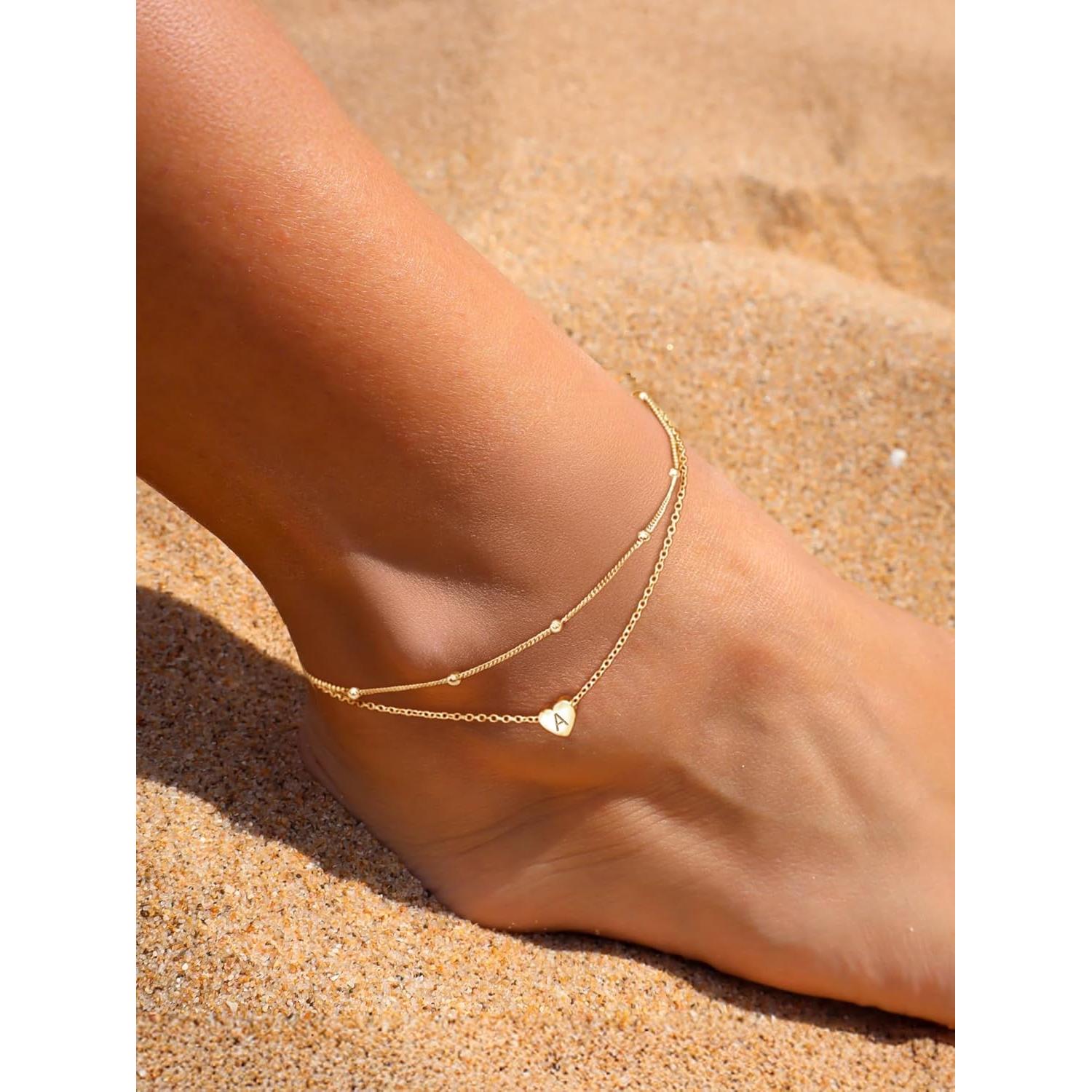 Pulsera de Tobillo ChicSilver Plata Esterlina 925 Oro 14K Ajustable