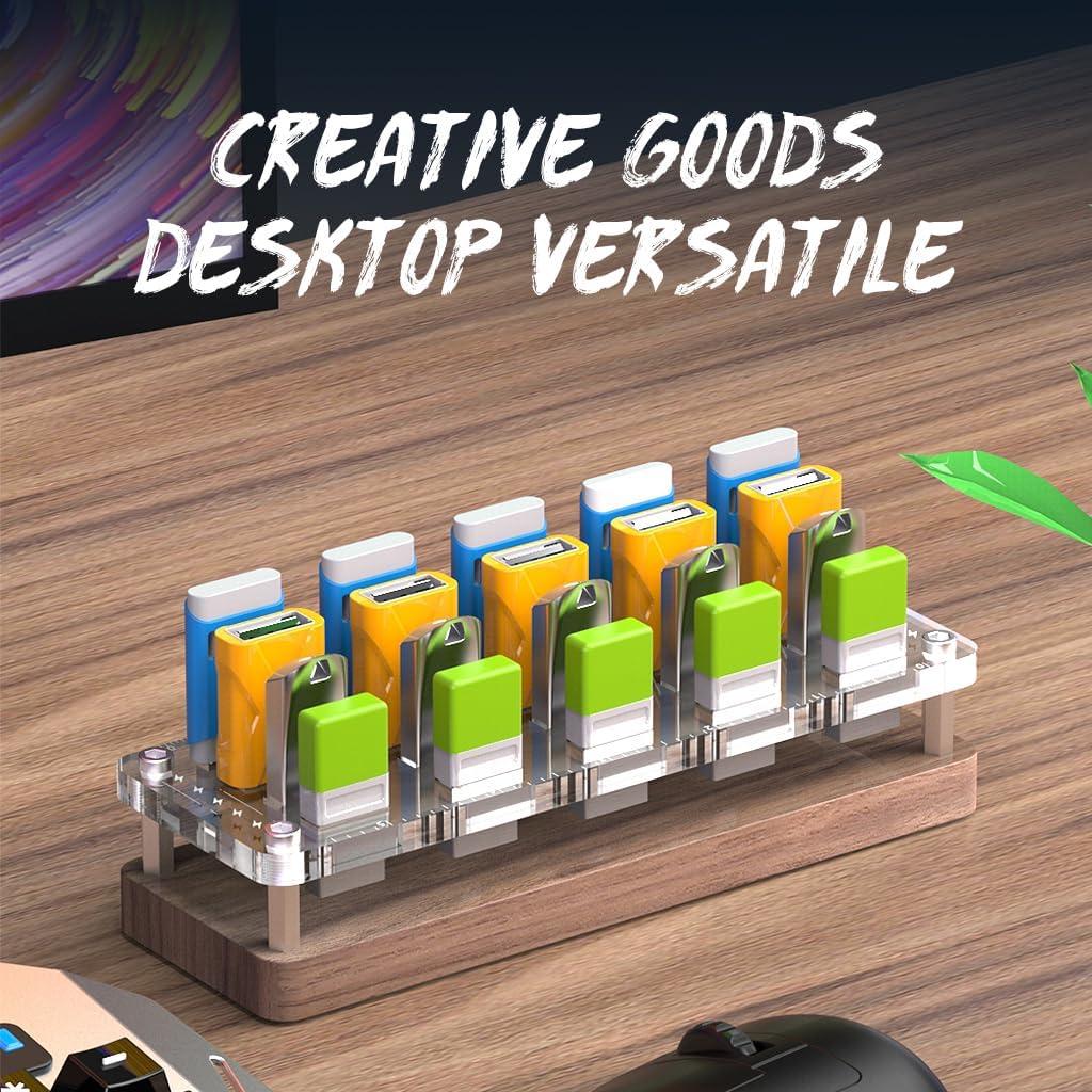 Caja de Almacenamiento de Madera FEIFANZHE para 20 USB