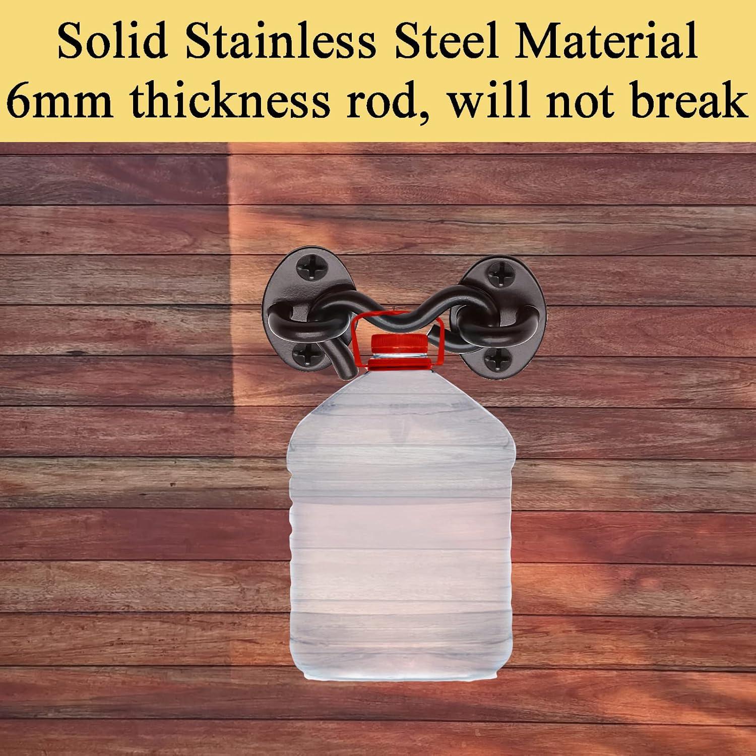 Pestillo Gancho y Ojo Waziaqoc 5.08 cm Acero Inoxidable Negro