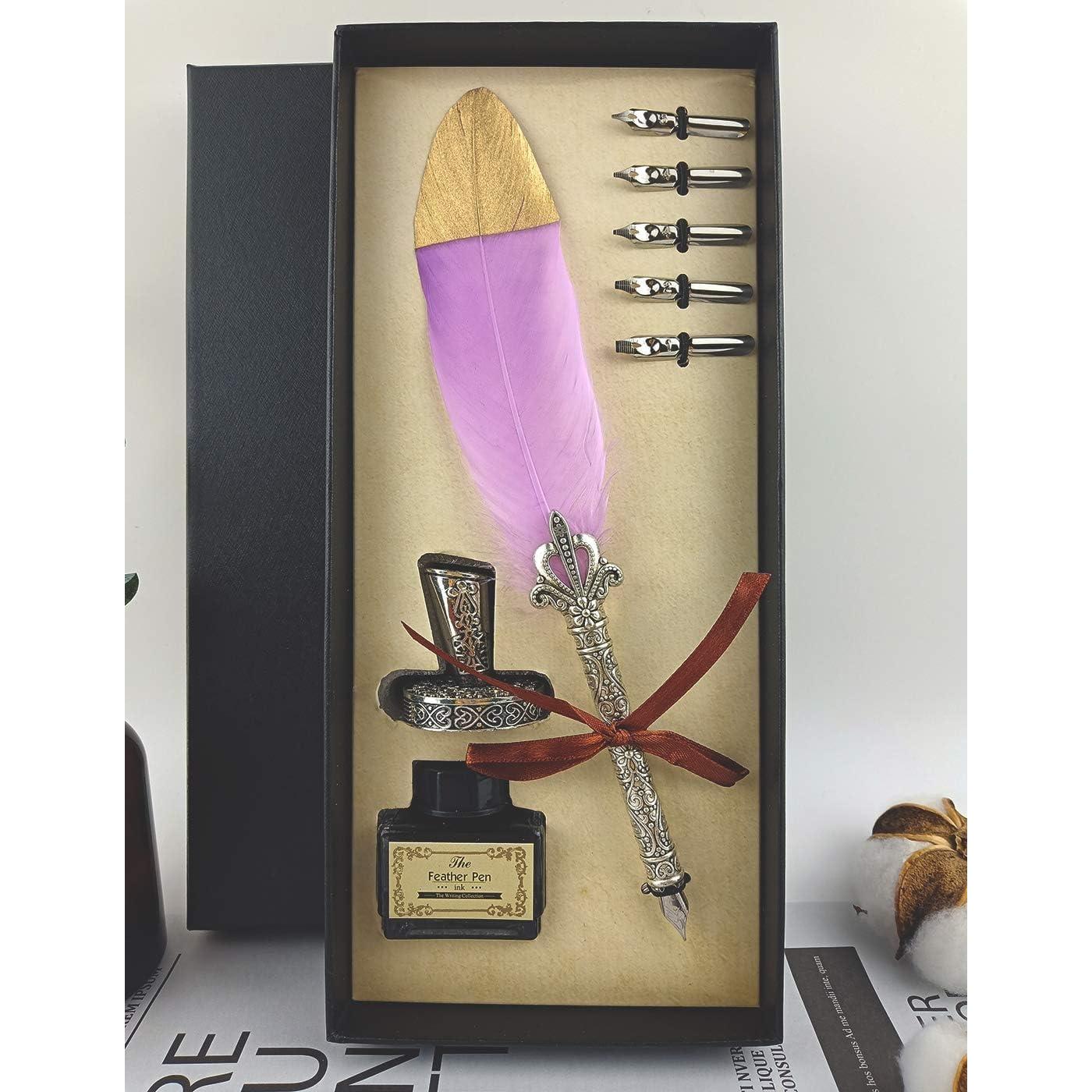 Juego de Caligrafía LSFCHYBY con Pluma Antigua y Tinta Negra