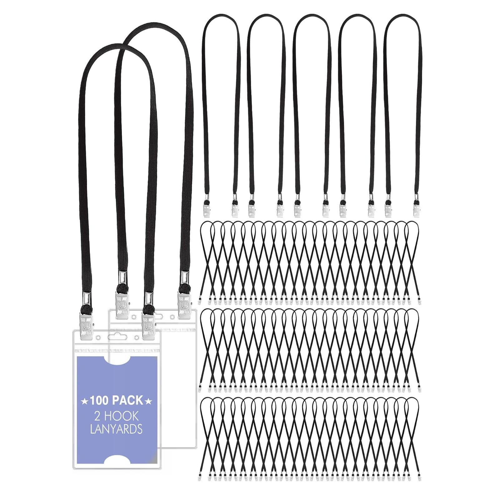 Lanyards Patelai 100 Piezas Ajustables Negro 91.44 cm