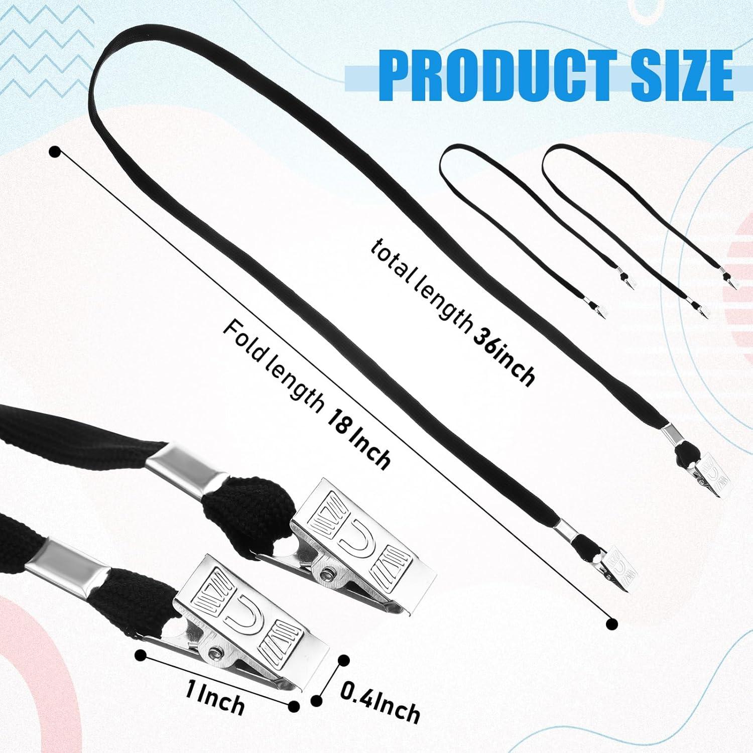 Lanyards Patelai 100 Piezas Ajustables Negro 91.44 cm