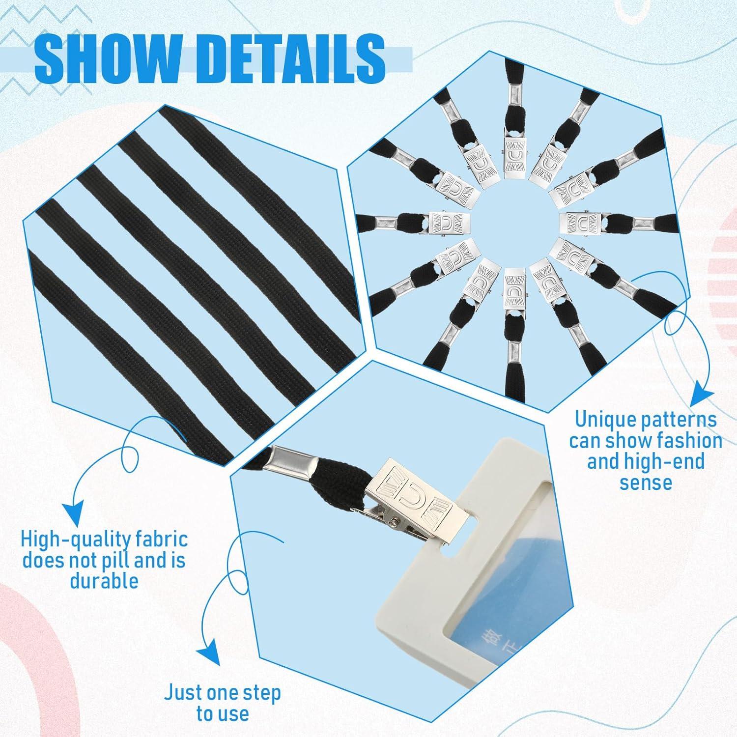 Lanyards Patelai 100 Piezas Ajustables Negro 91.44 cm