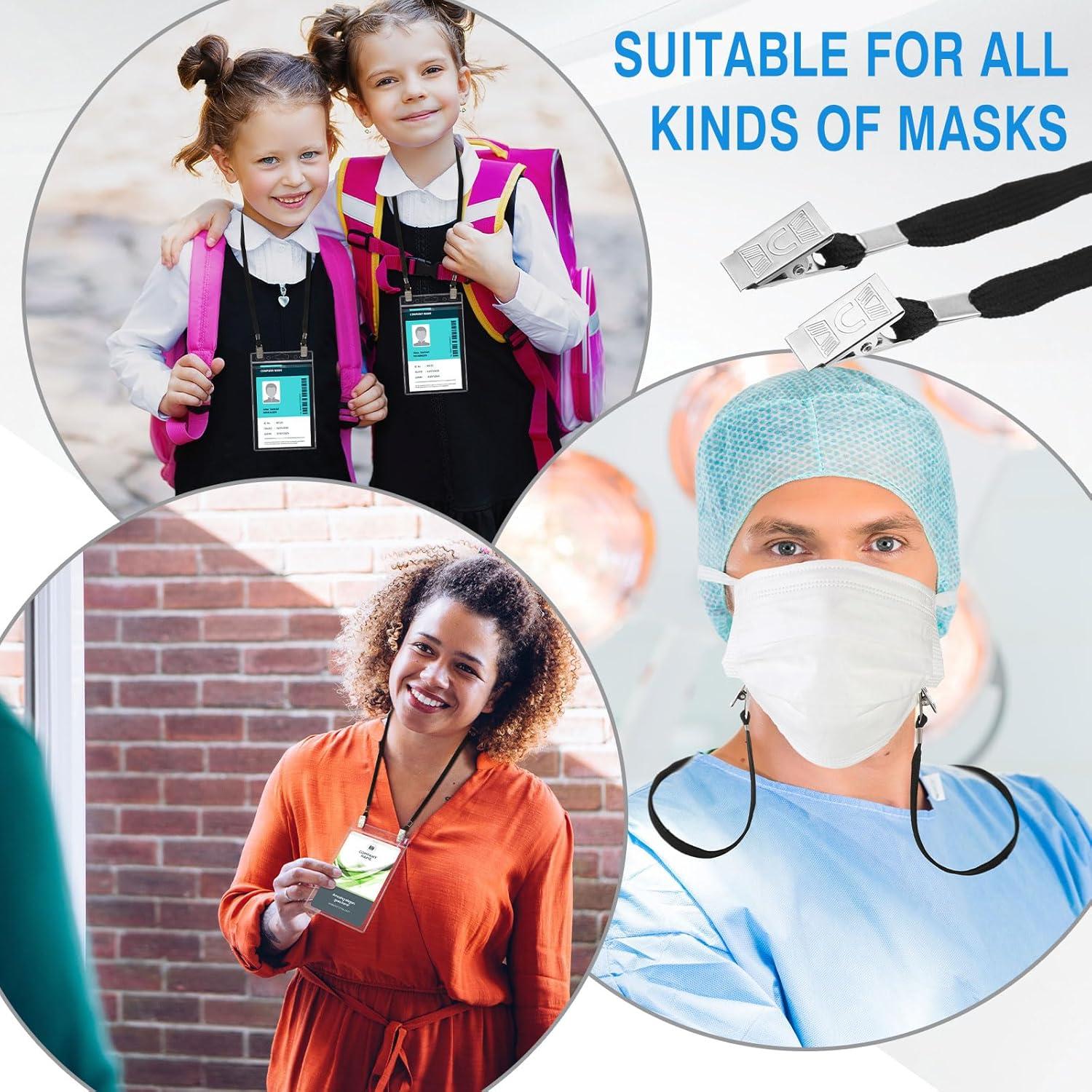 Lanyards Patelai 100 Piezas Ajustables Negro 91.44 cm