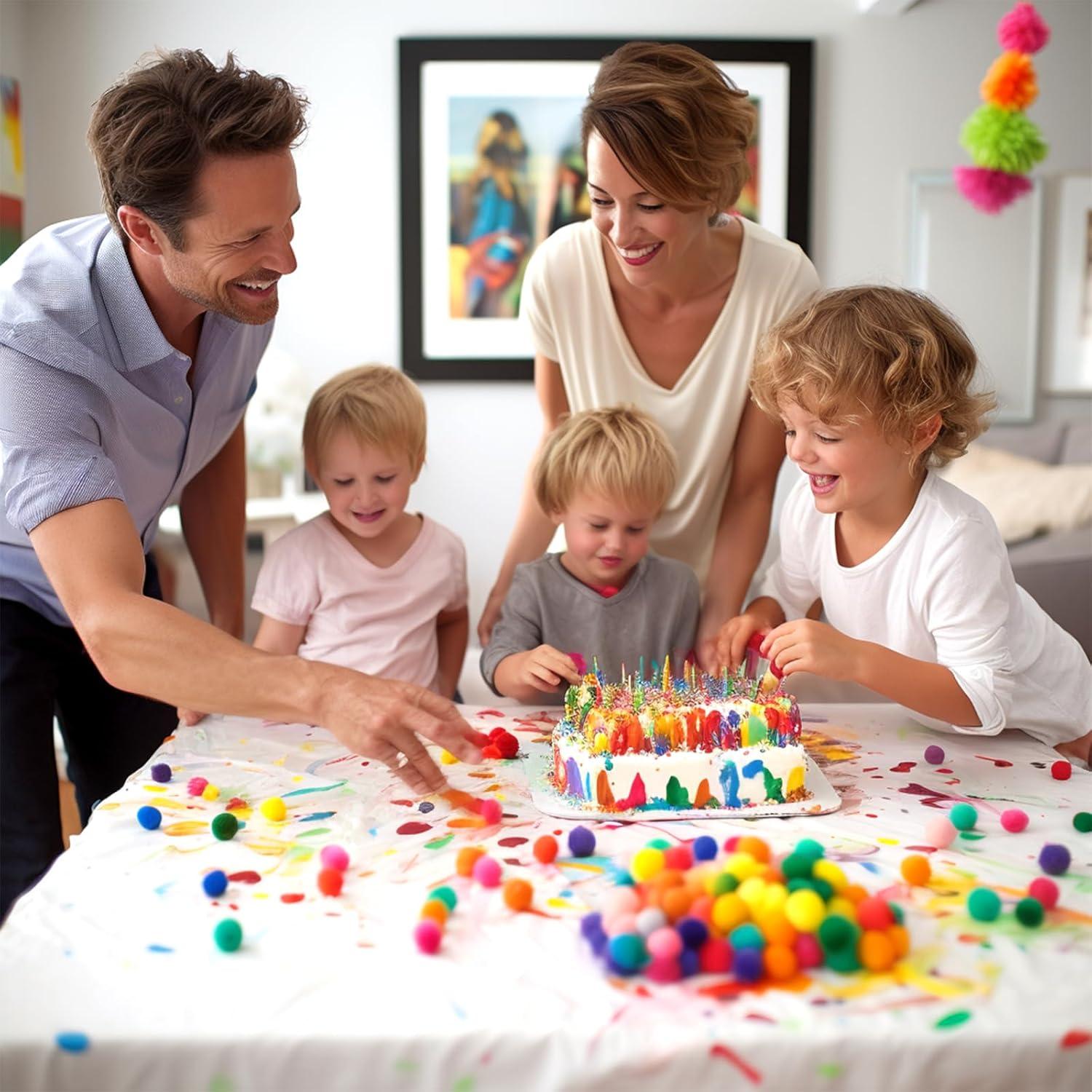 TUPARKA 100 Pcs Craft Pom Poms 1 Inch Felt Balls for Kids DIY Art Creative Crafts Projects and Decoration(Multicolor)