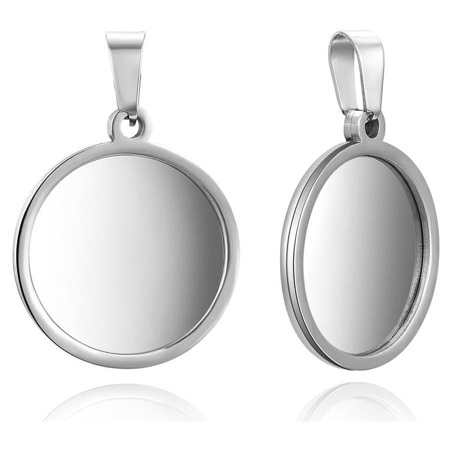 5 Piezas Bezel Cup Adabele Acero Inoxidable 20mm Joyería