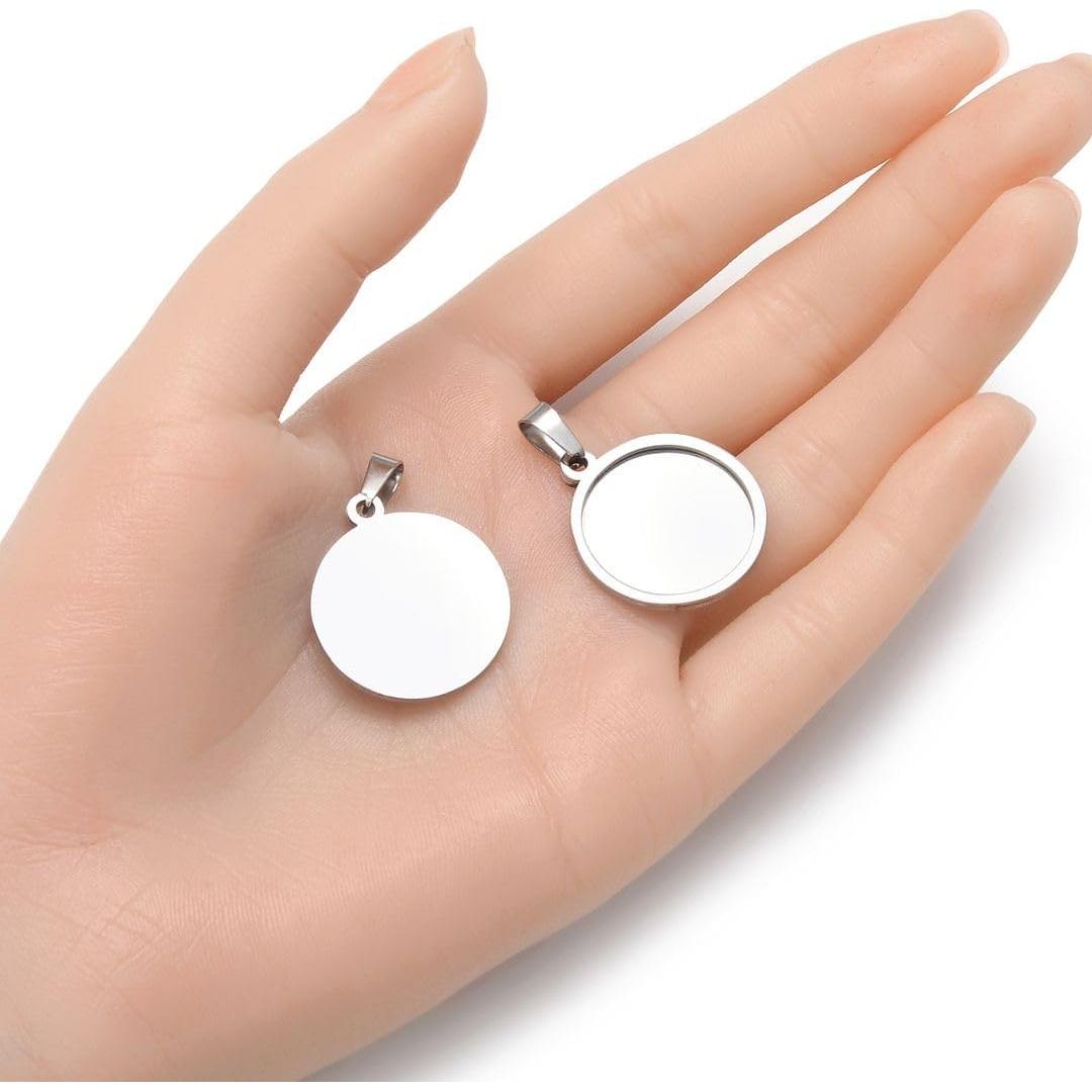 5 Piezas Bezel Cup Adabele Acero Inoxidable 20mm Joyería