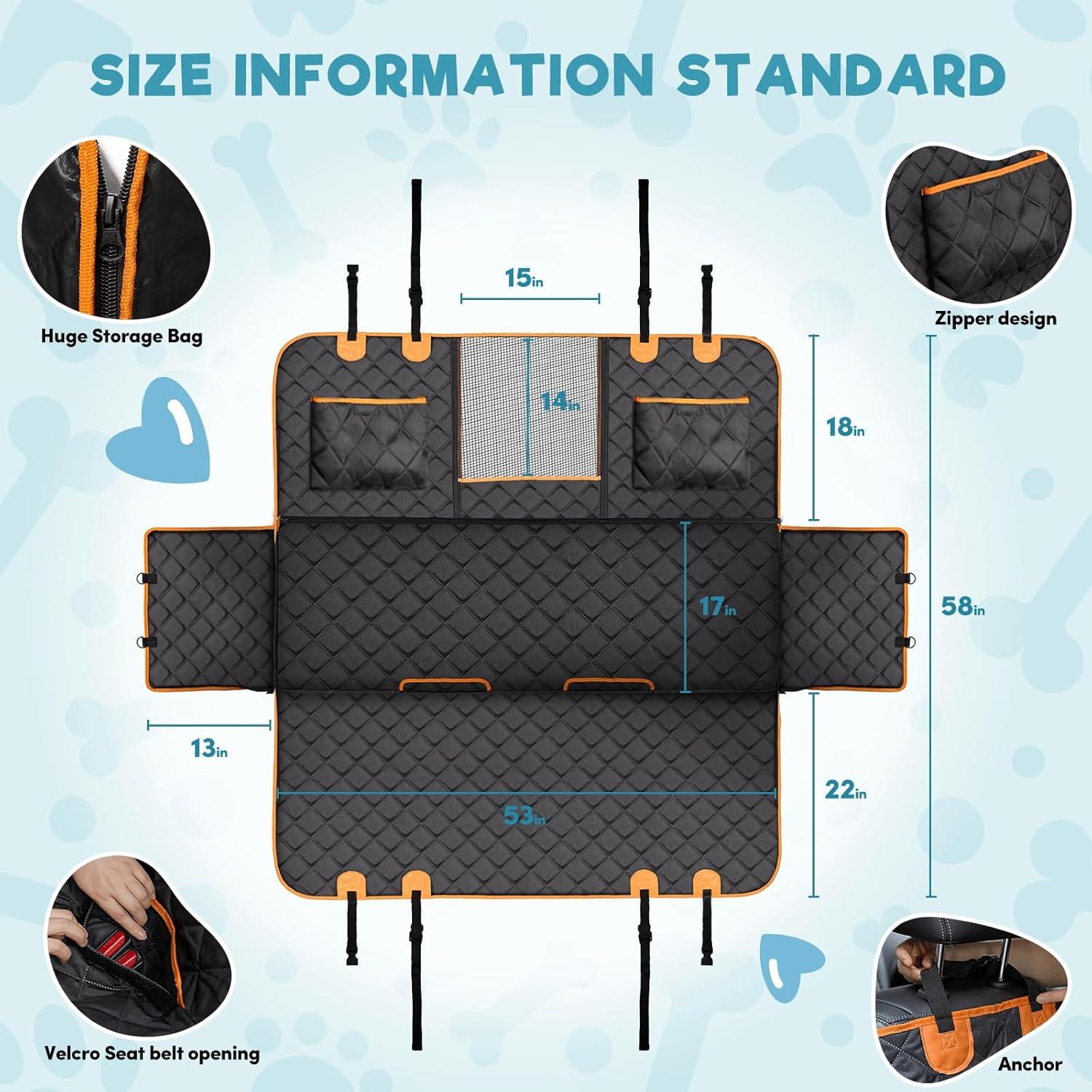 Funda de Asiento de Coche BENCMATE 6 en 1 Impermeable Negro