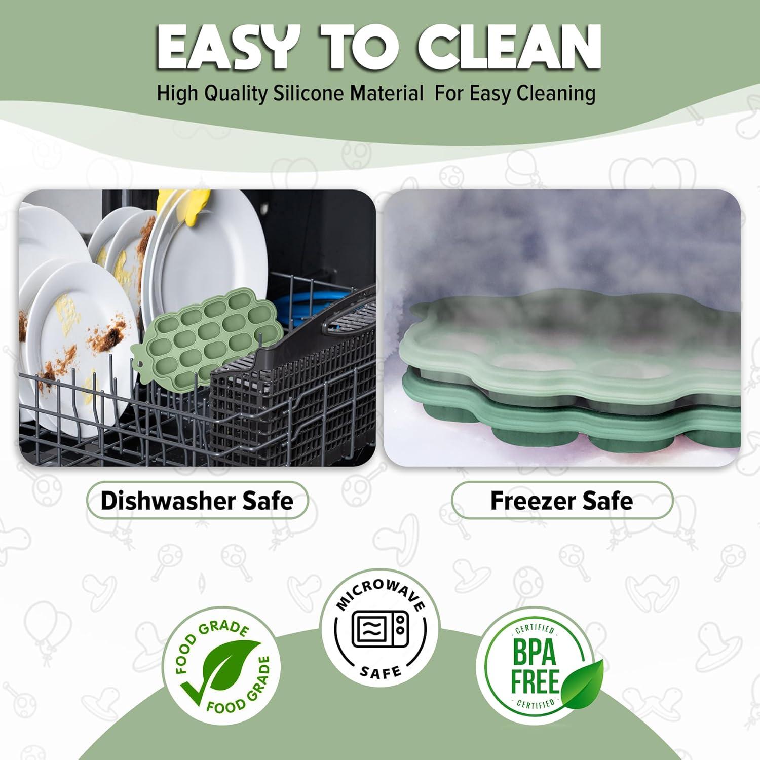 Moldes de Popsicle para Bebés O'doe - Set Deluxe 18 Huecos