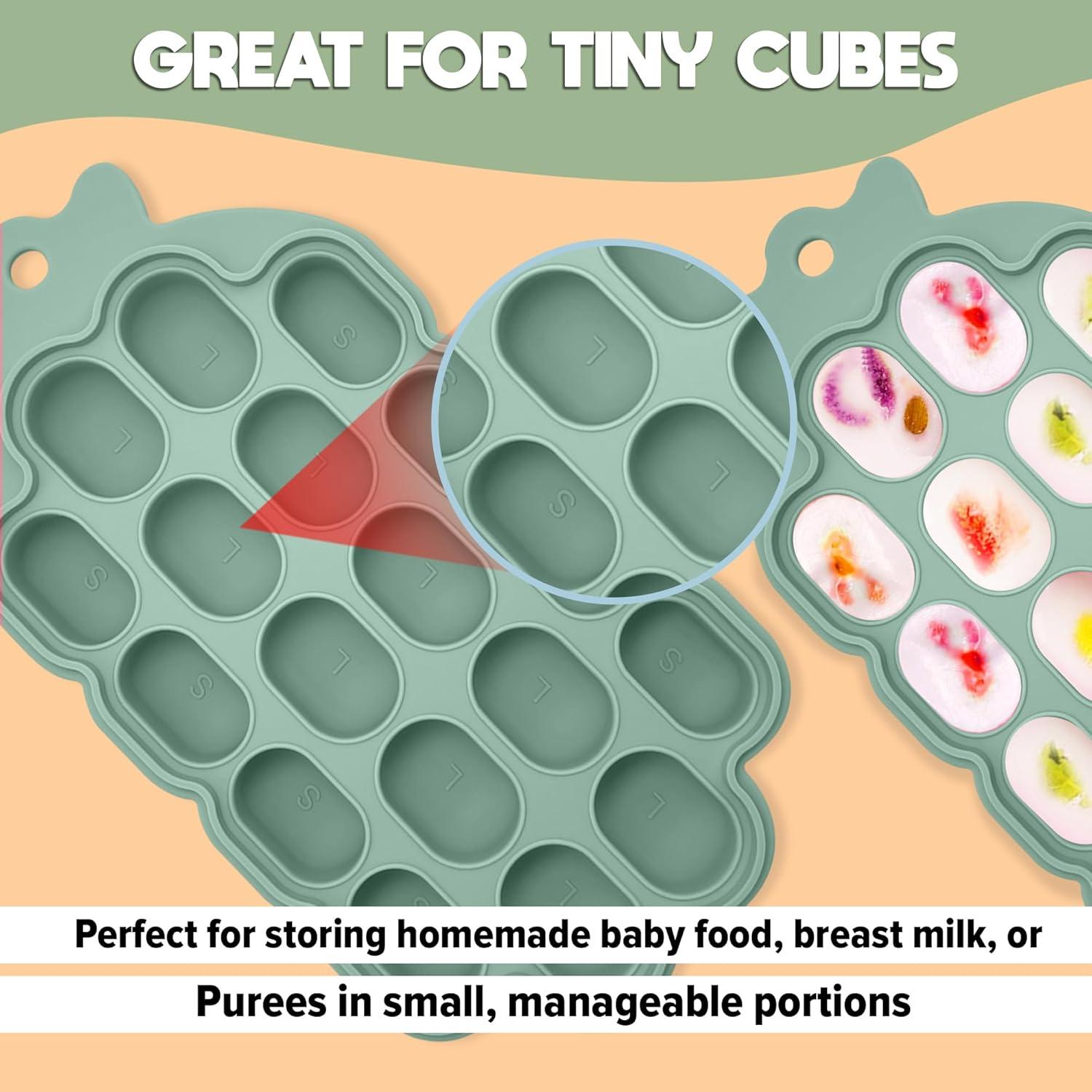 Moldes de Popsicle para Bebés O'doe - Set Deluxe 18 Huecos