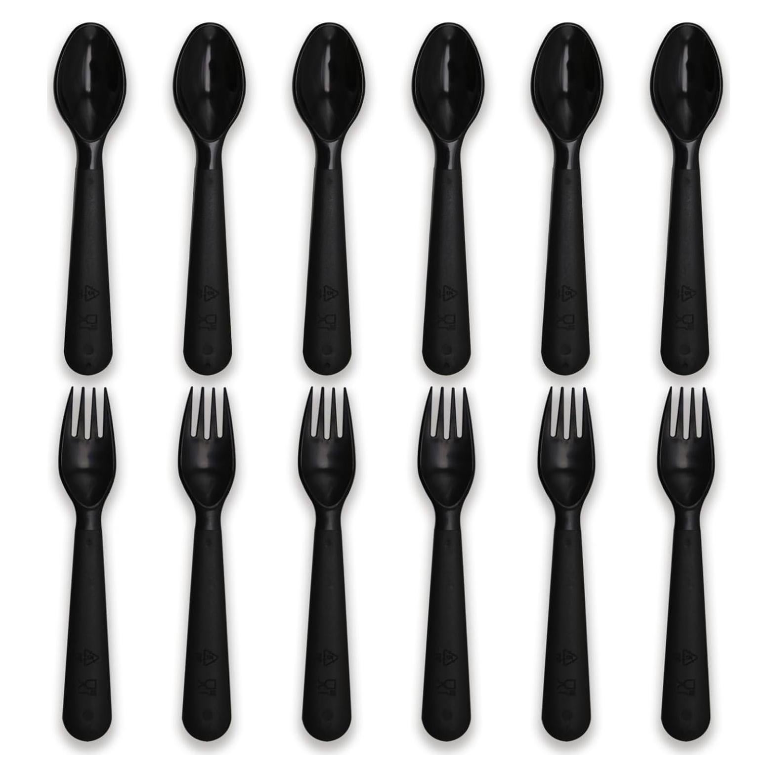 Juego de Utensilios para Niños Muulaii - 12 Piezas Plástico Libre de BPA