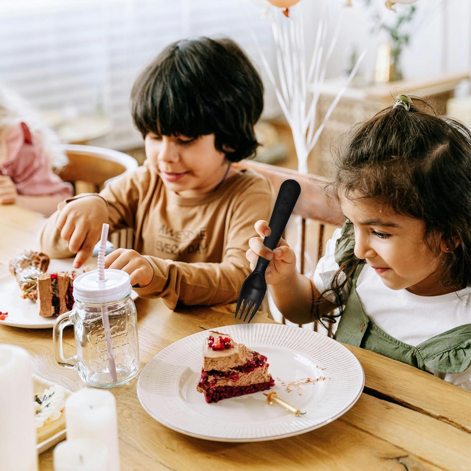 Juego de Utensilios para Niños Muulaii - 12 Piezas Plástico Libre de BPA