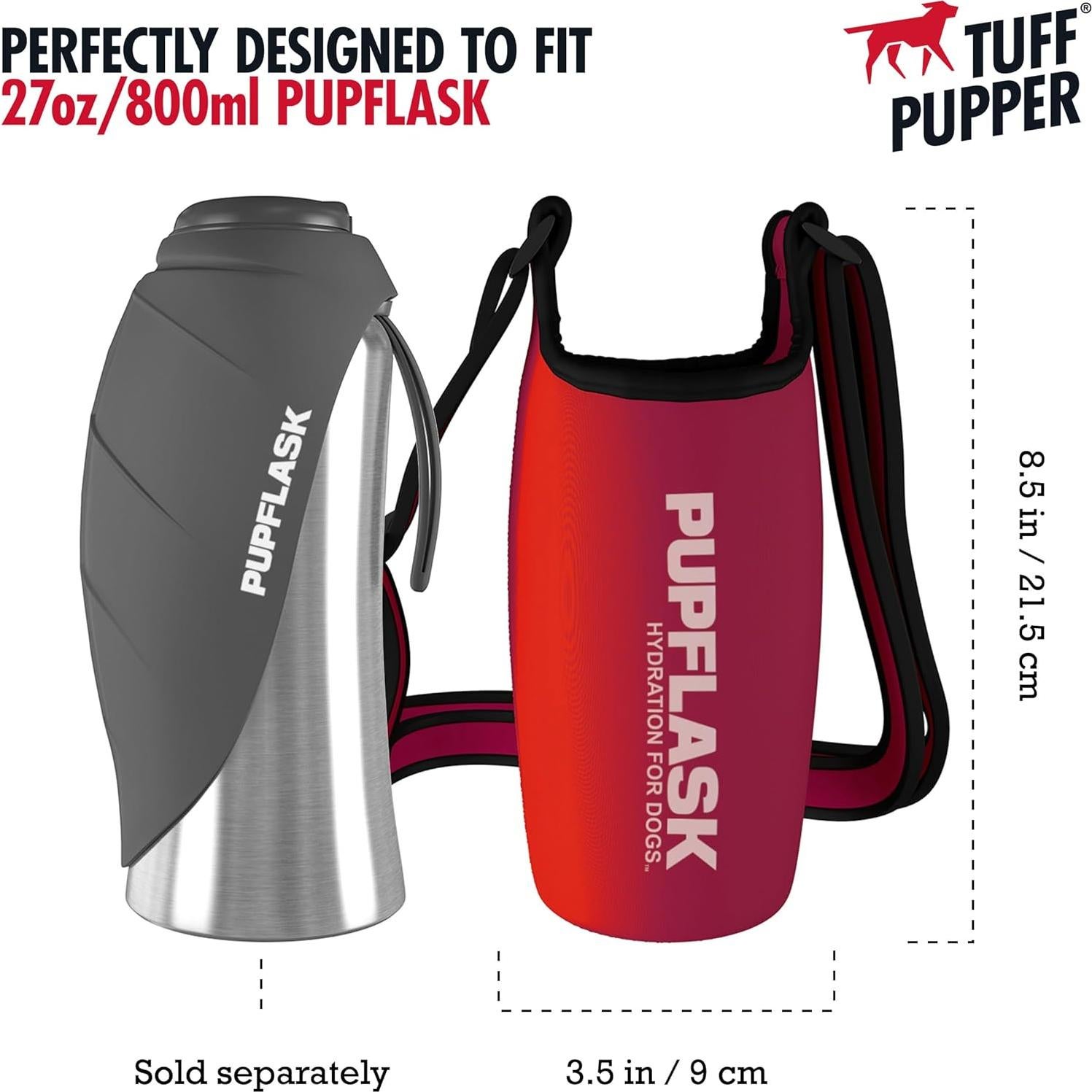 Soporte de Botella de Agua Tuff Pupper 0.8L Neopreno Rojo