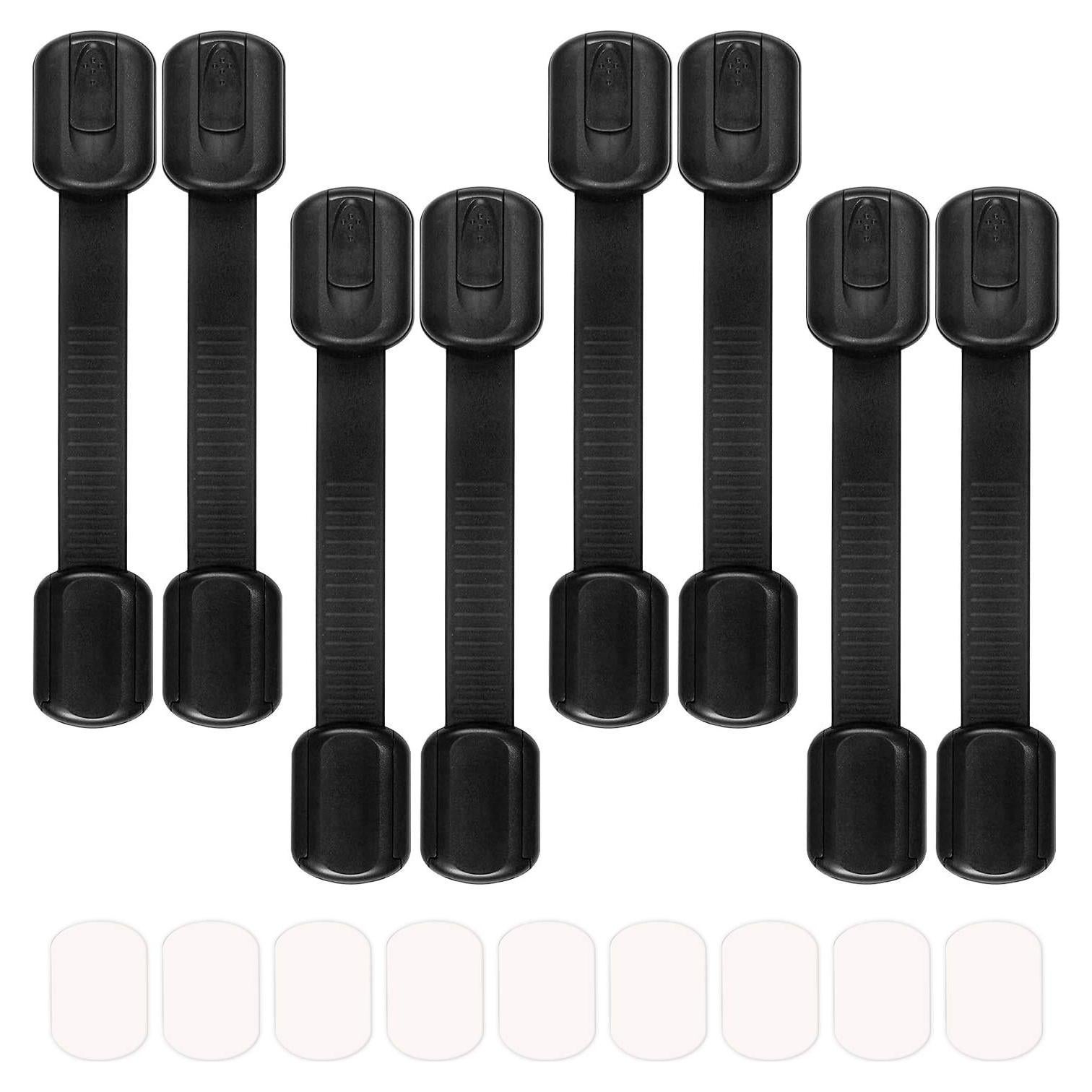 Cerraduras de Seguridad para Niños Maveek - 8 Piezas Negras