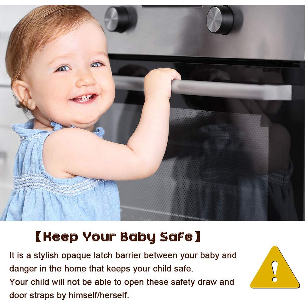 Cerraduras de Seguridad para Niños Maveek - 8 Piezas Negras