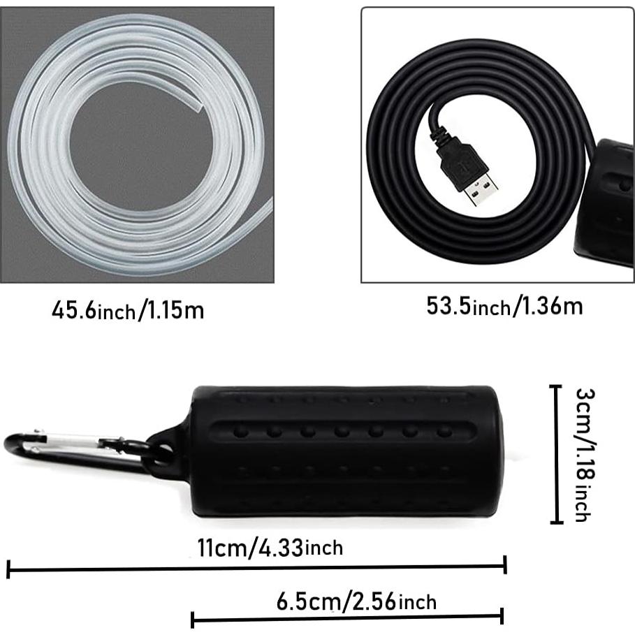 Bomba de Aire para Acuario Lenpestia AP-1 210 LPH USB Silenciosa