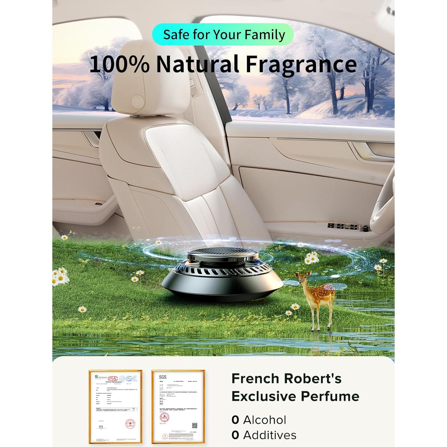 Ambientador de Auto Solar Ceeniu F21, Aceites Esenciales DIY