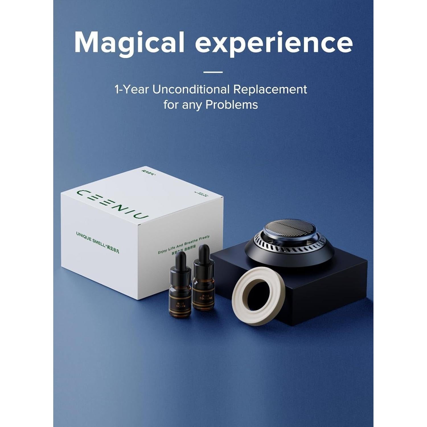 Ambientador de Auto Solar Ceeniu F21, Aceites Esenciales DIY